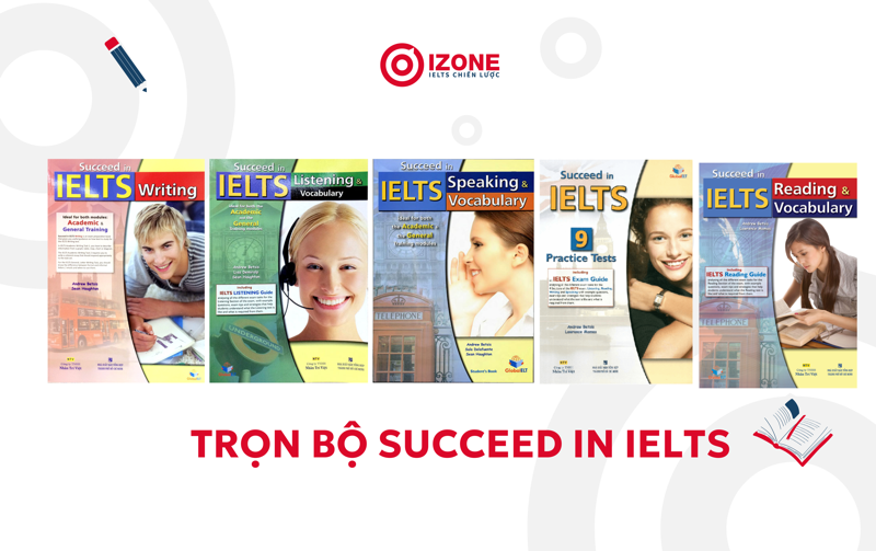 Tổng quan thông tin bộ sách succeed in IELTS (5 cuốn)