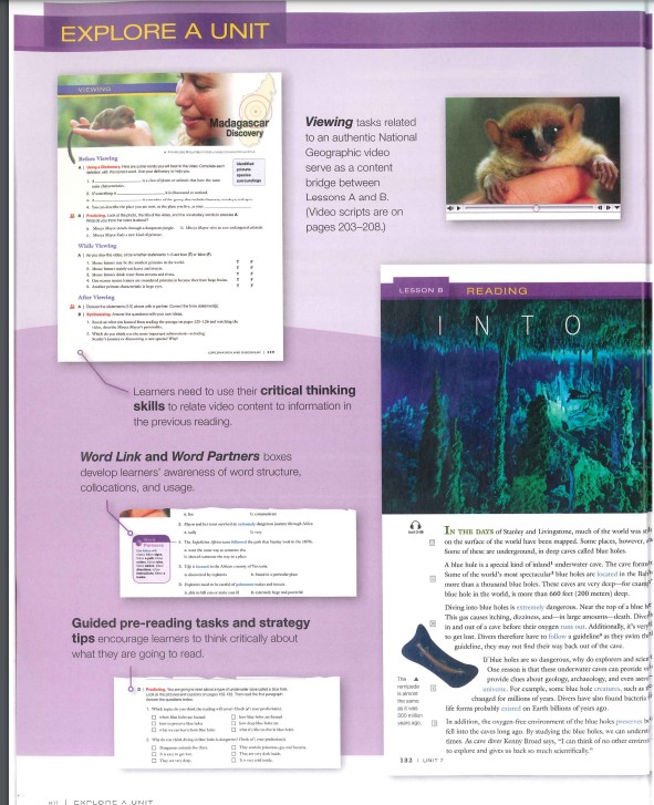 Cấu trúc unit trong sách Pathways 1 reading writing and critical thinking