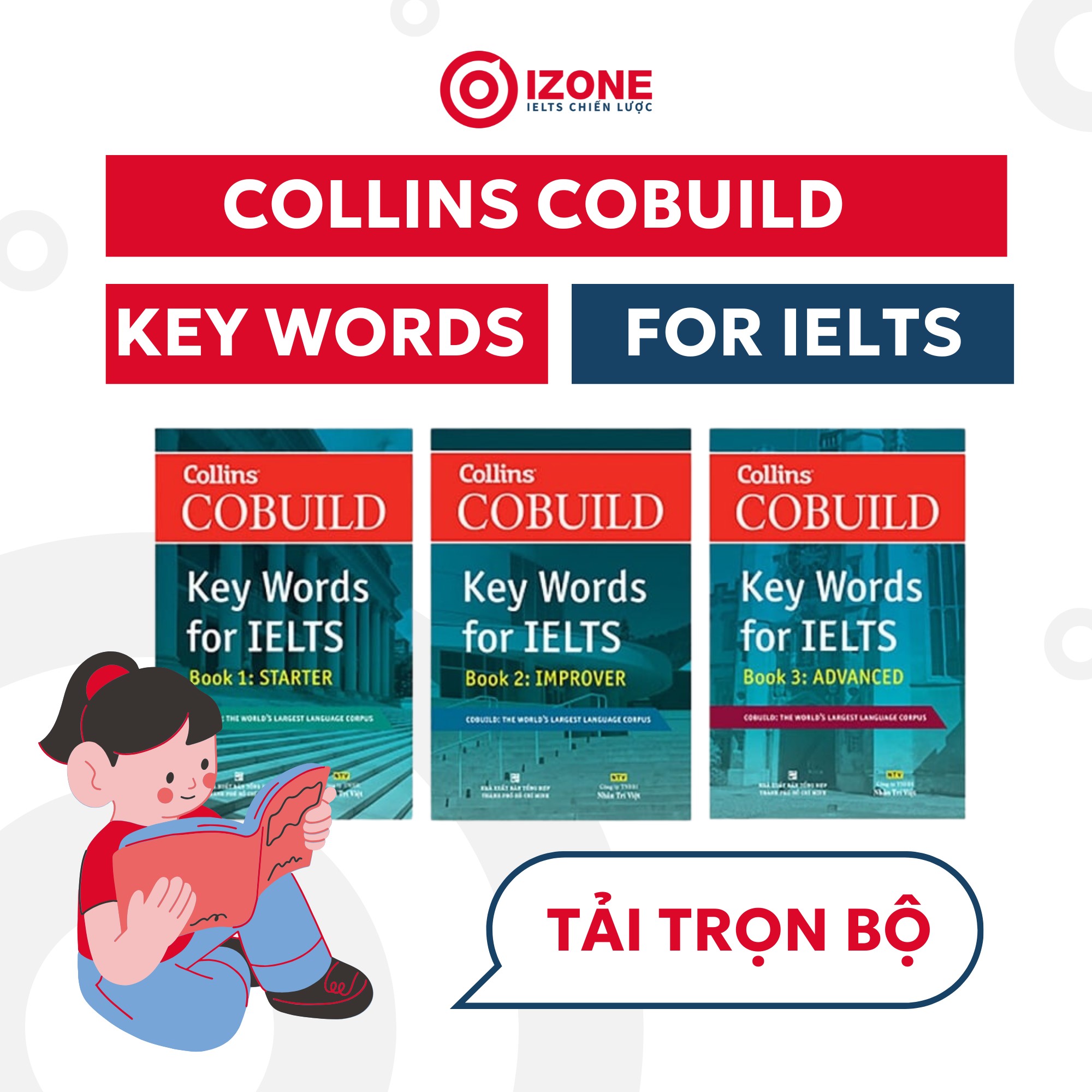 Collins Cobuild Key Words for IELTS: Tải trọn bộ ba cuốn sách học từ vựng từ cơ bản đến nâng cao