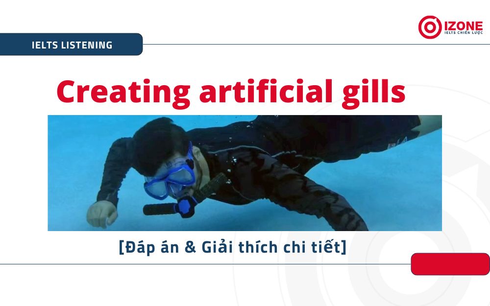 Creating artificial gills IELTS Listening