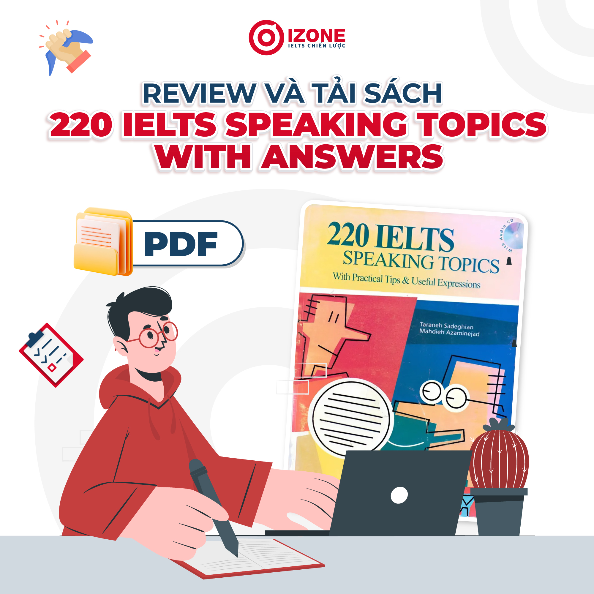 Review chi tiết & Tải sách 220 IELTS Speaking Topics with Answers PDF