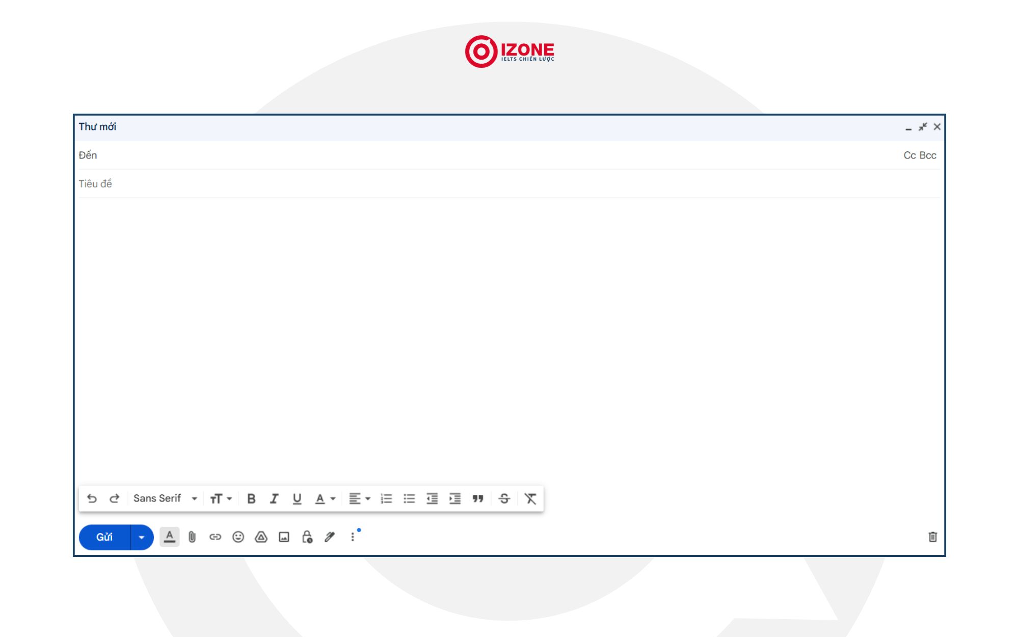 Form email bằng tiếng anh gửi cho bạn