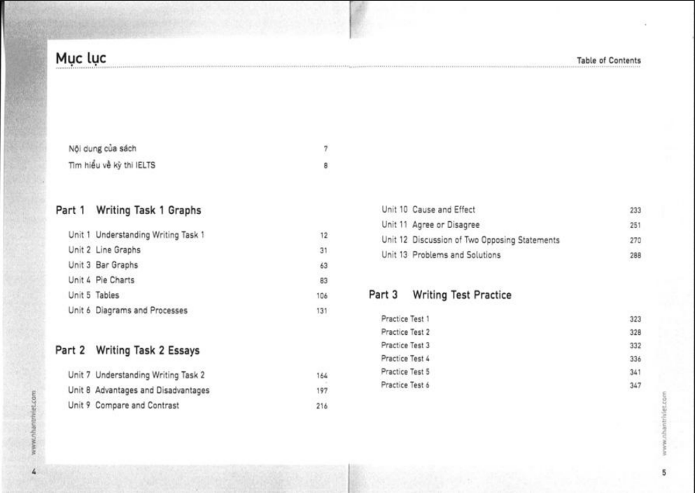 Cấu trúc 3 Part của cuốn sách IELTS Writing for success