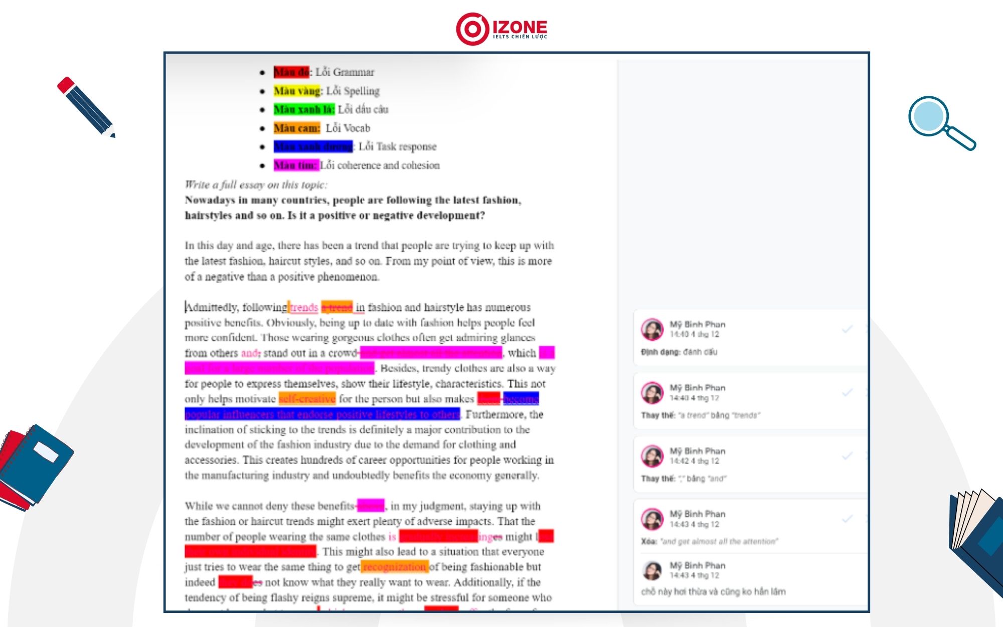 sửa IELTS Writing 
