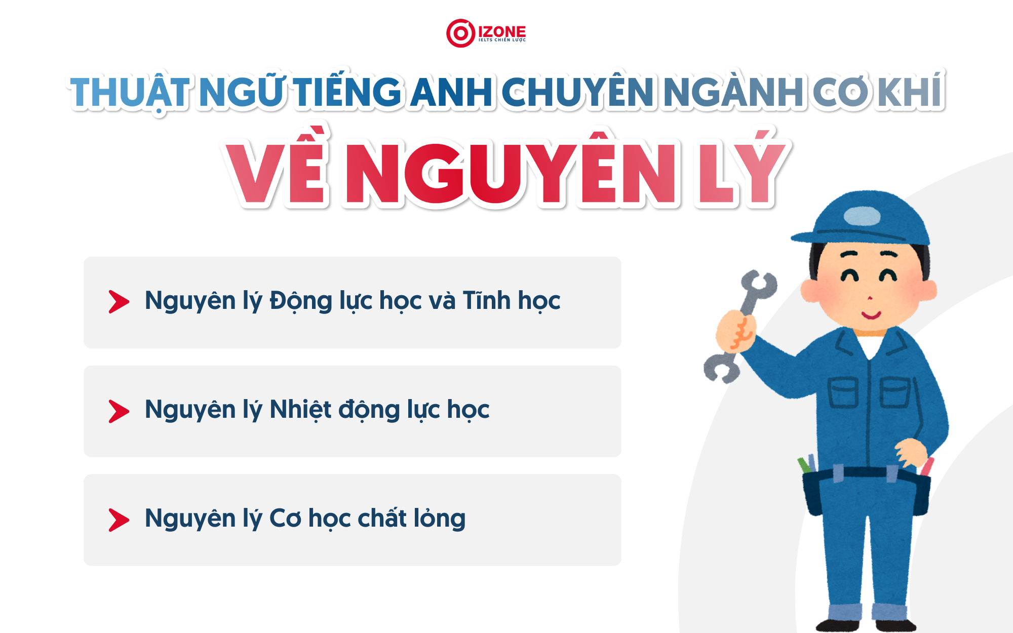 Thuật ngữ tiếng Anh chuyên ngành cơ khí về nguyên lý
