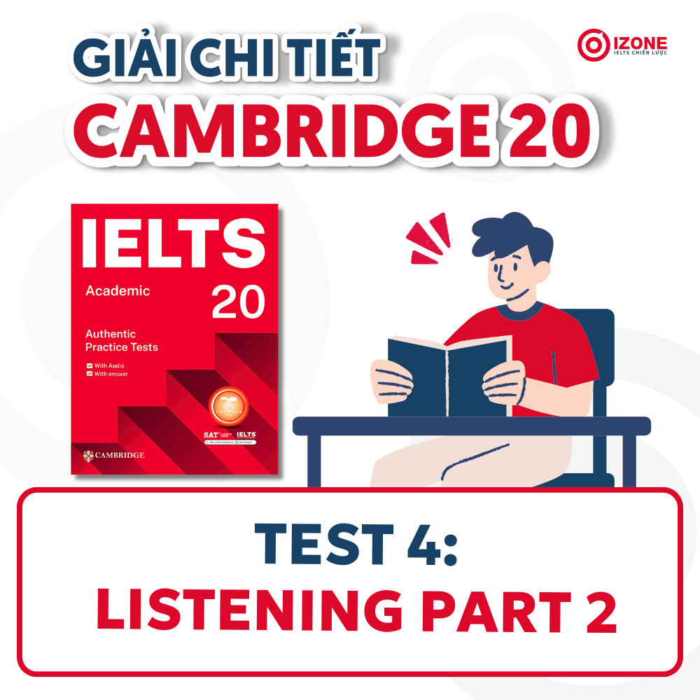Giải đề thi IELTS Cambridge 20 – Test 4: Listening Part 2