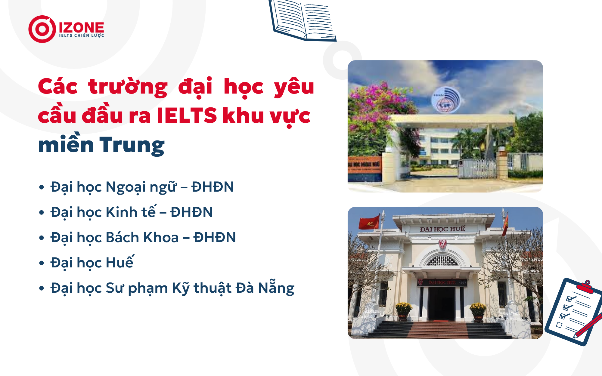 Các trường đại học yêu cầu đầu ra IELTS