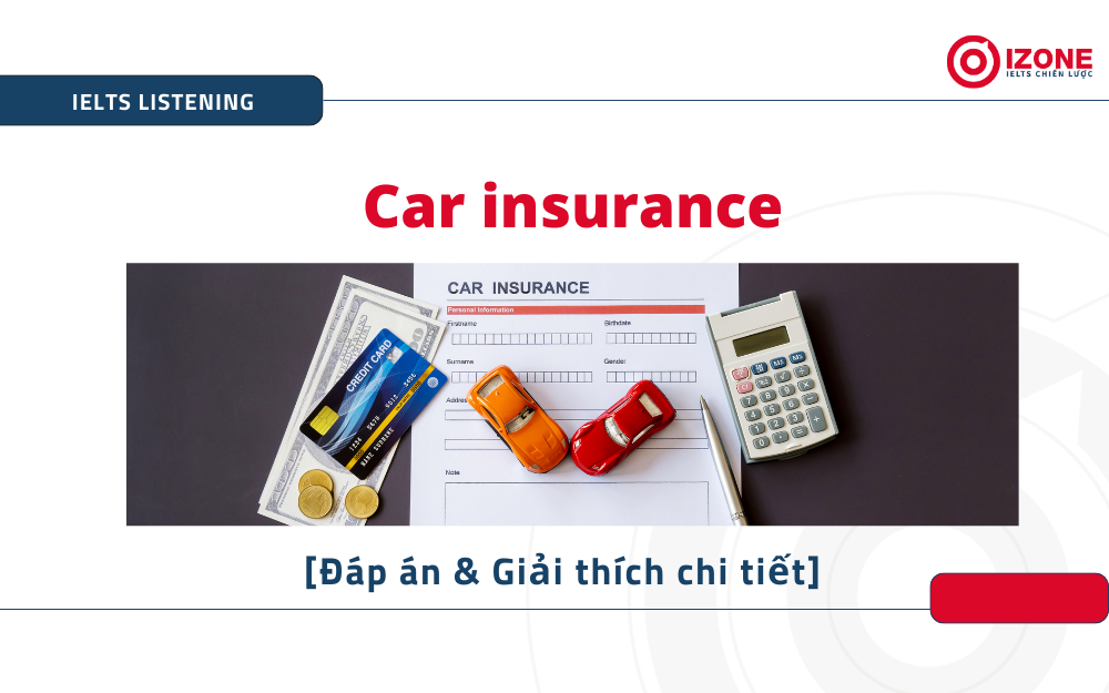 Car insurance IELTS Listening Answer