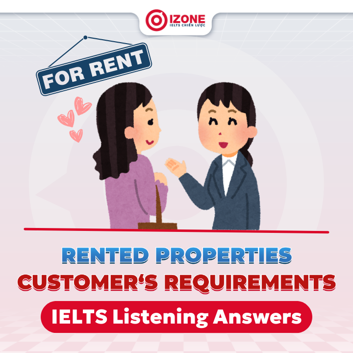Rented properties customer’s requirements IELTS Listening