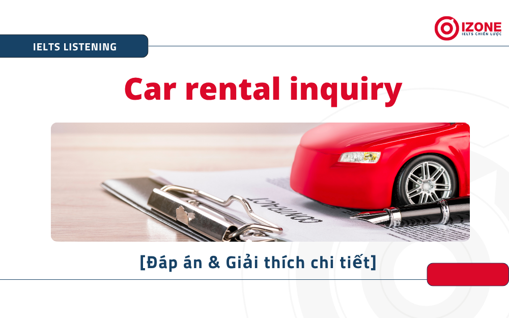 Car rental inquiry IELTS Listening