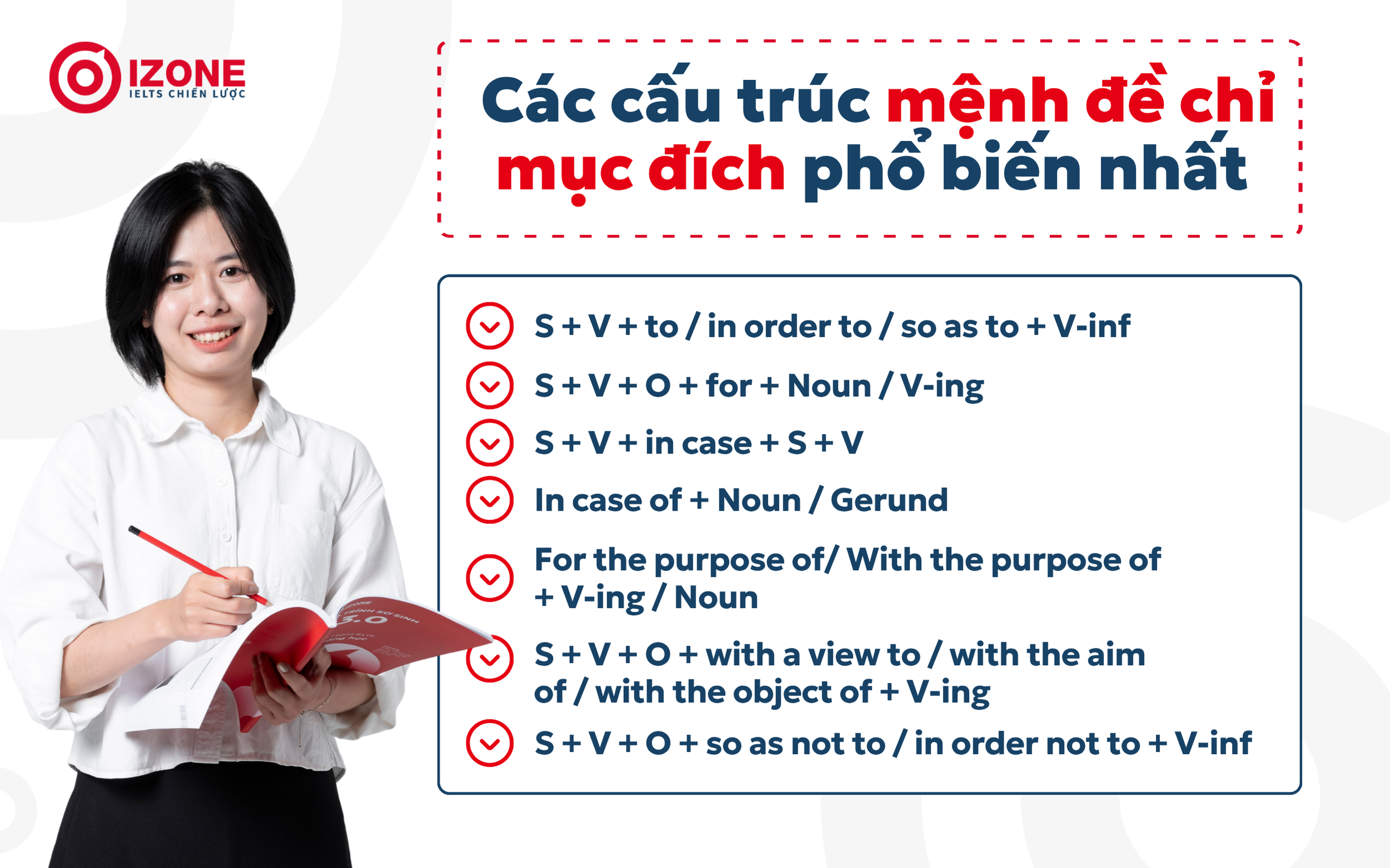 Các cấu trúc mệnh đề chỉ mục đích phổ biến nhất trong ngữ pháp tiếng Anh