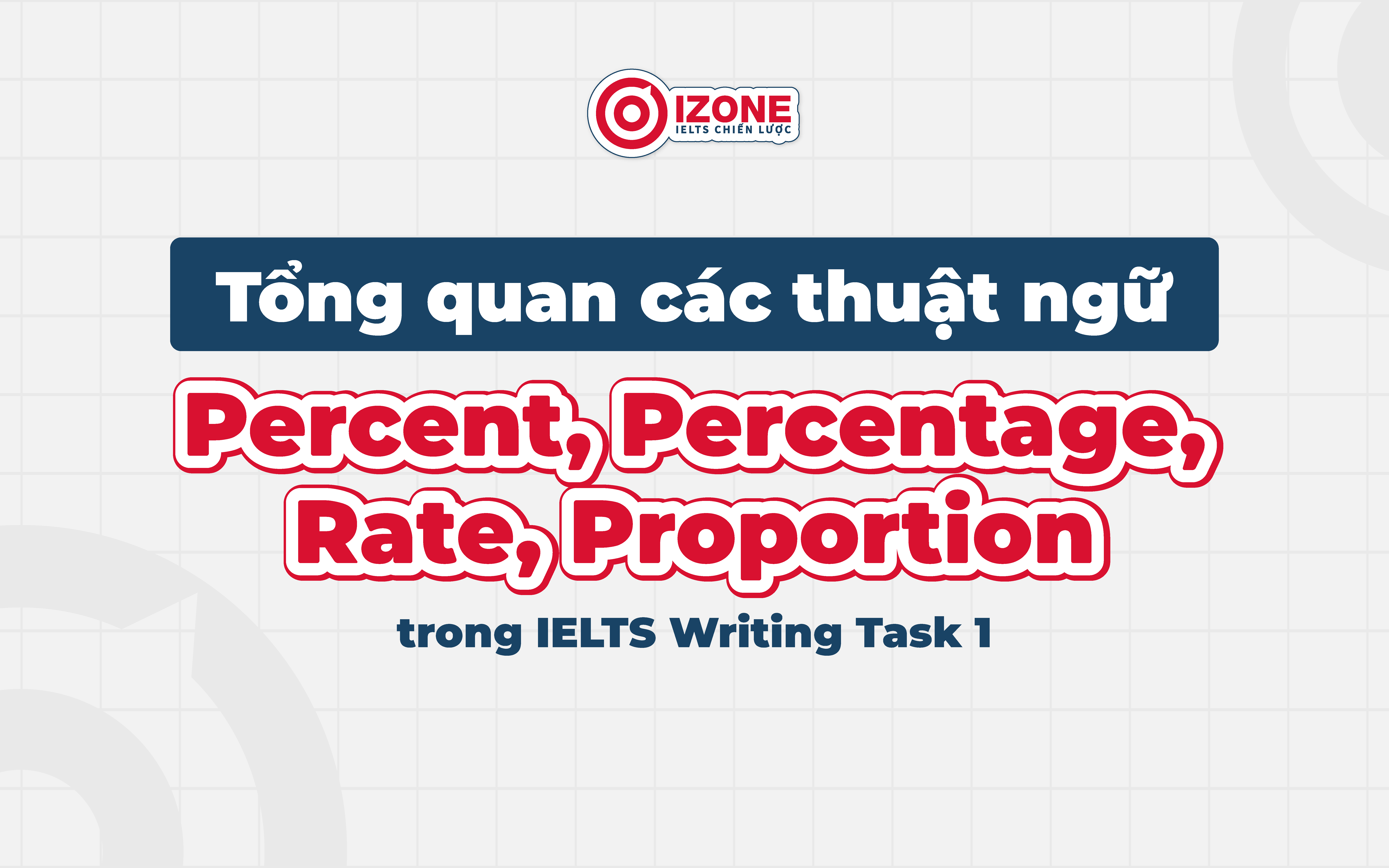 Định nghĩa và ví dụ các thuật ngữ percent, percentage, rate, propotion