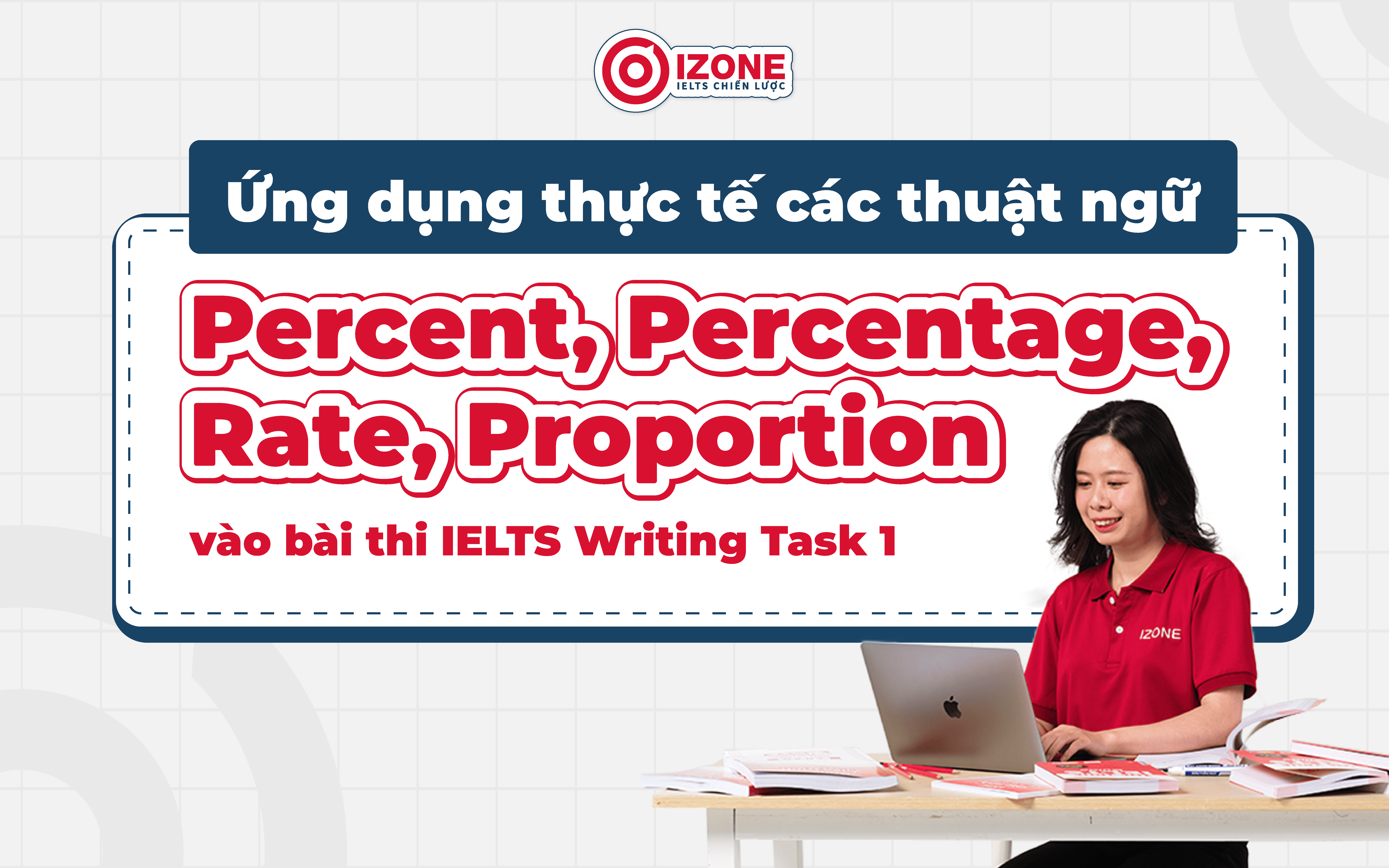 Ứng dụng thực tế các thuật ngữ Percent, Percentage, Rate, Proportion vào bài thi IELTS Writing Task 1
