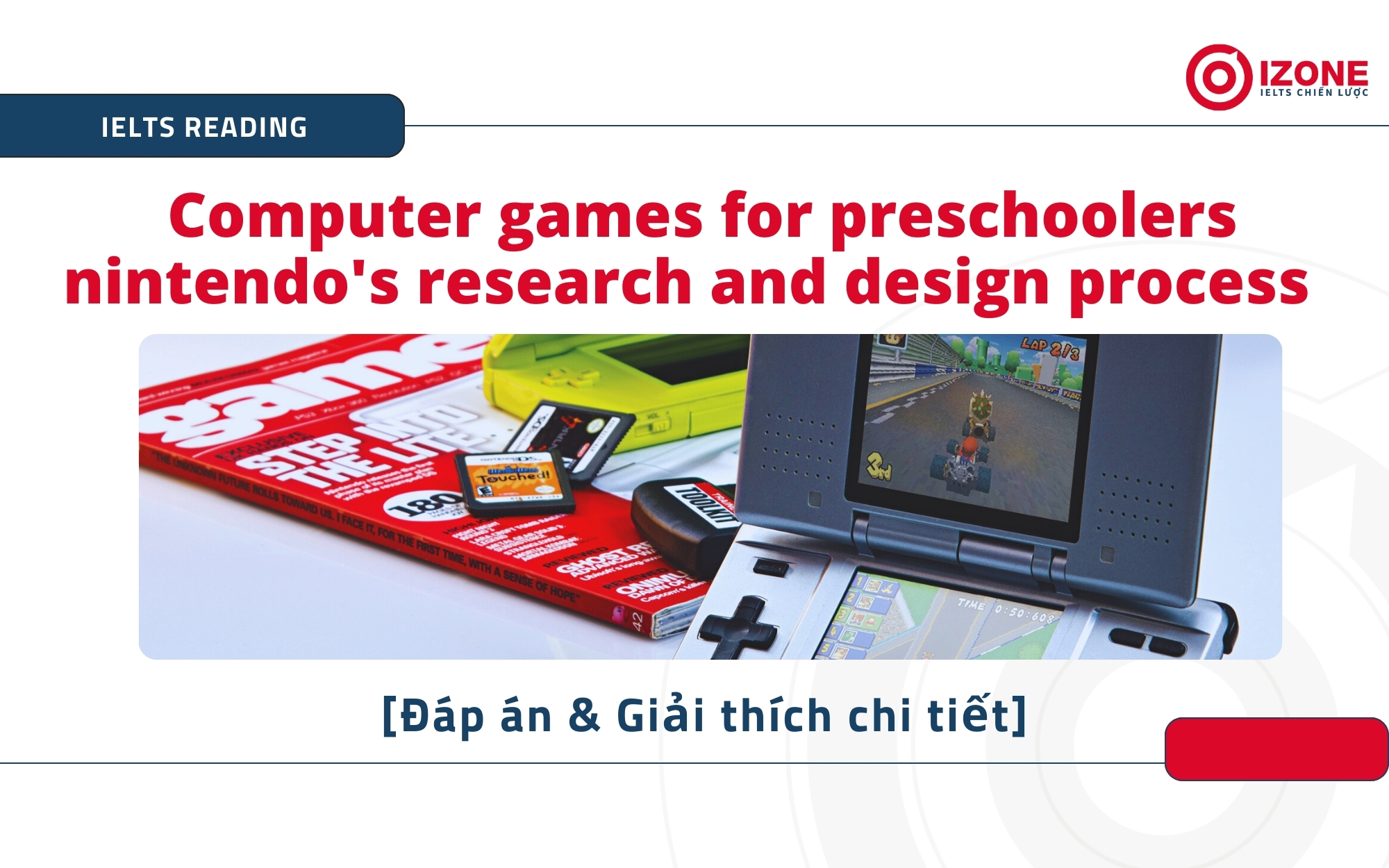 computer games for preschoolers nintendo's research and design process IELTS Reading