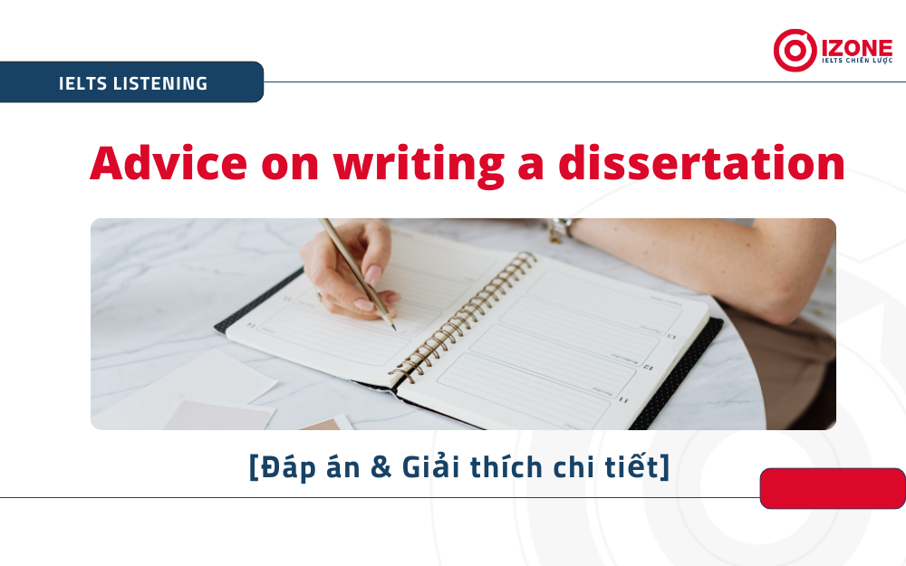 Advice on writing a dissertation IELTS Listening
