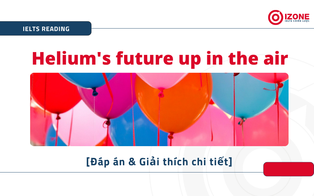 Helium's future up in the air IELTS Reading