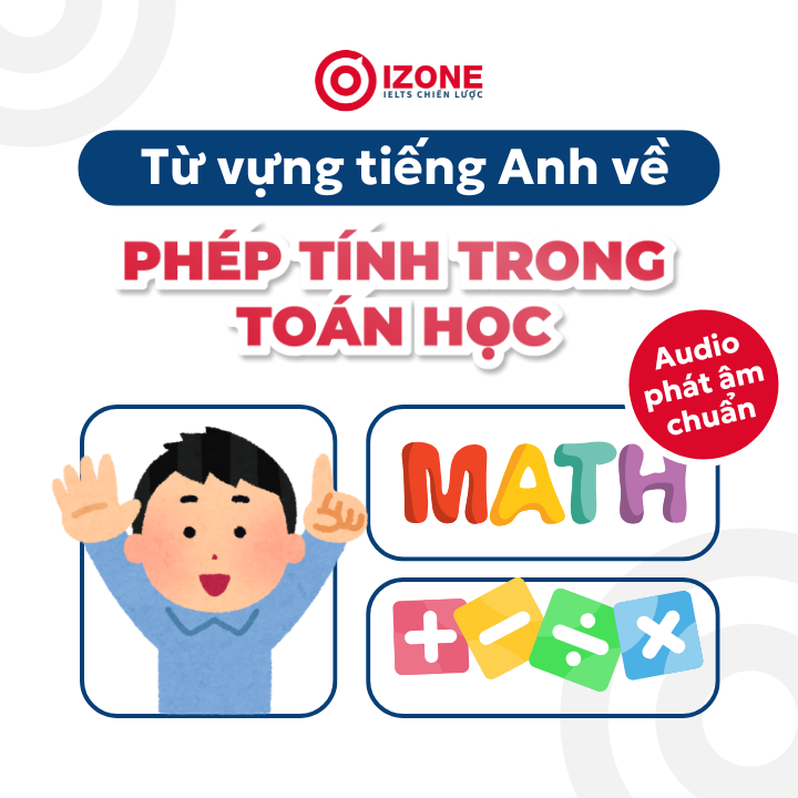Từ vựng tiếng Anh về phép tính trong Toán học & Audio phát âm chuẩn