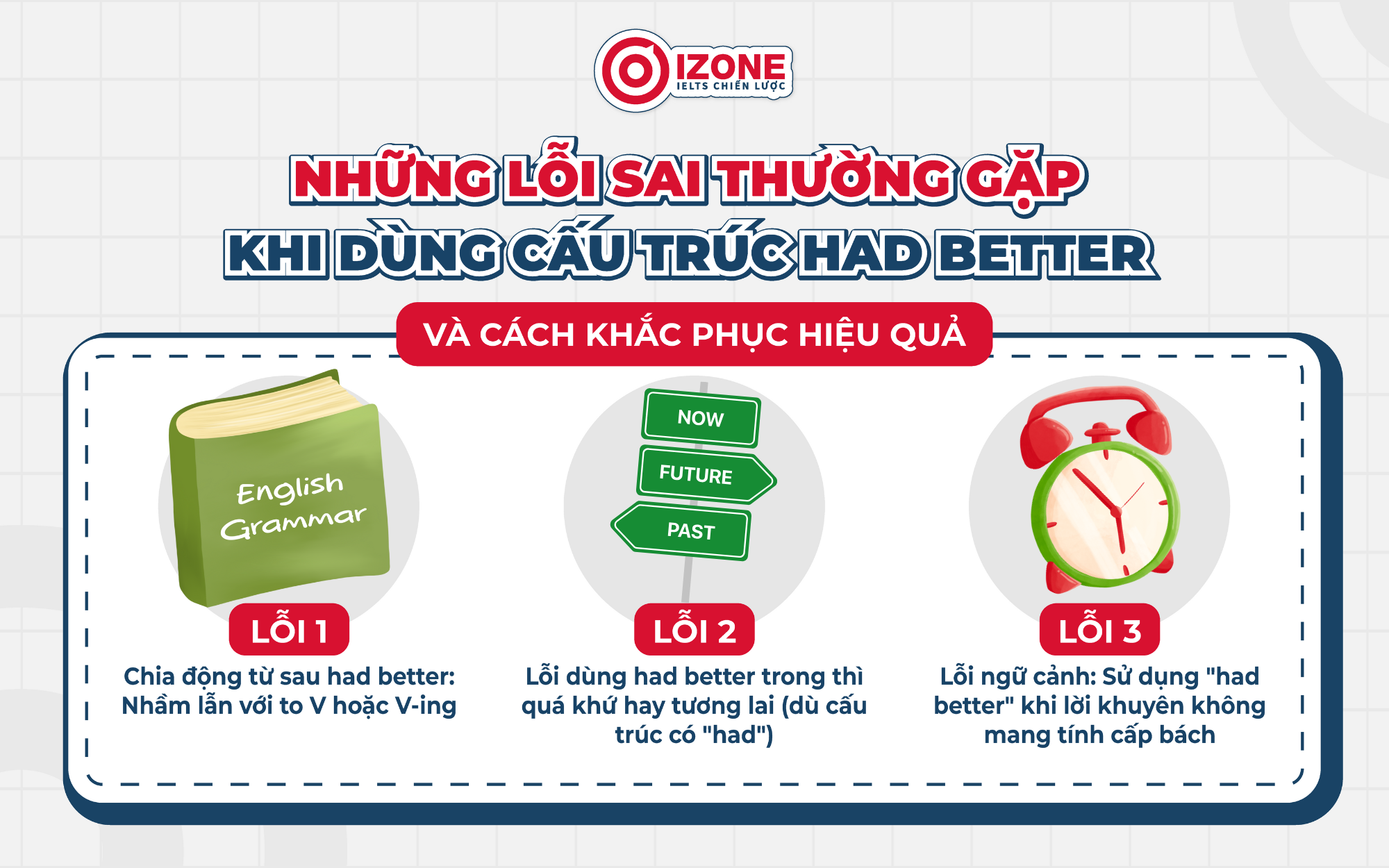 3 lỗi sai thường gặp khi dùng cấu trúc had Better 
