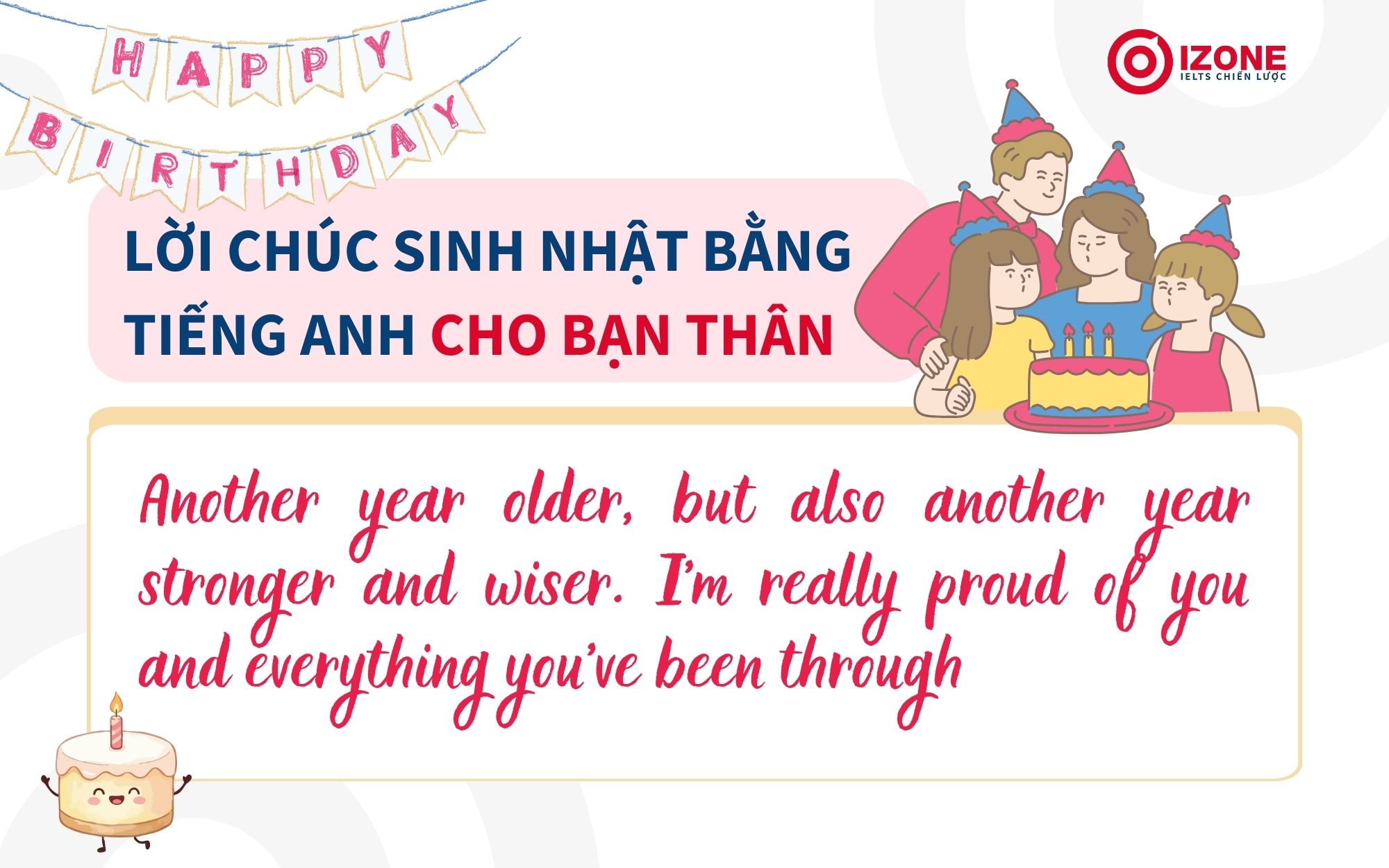 Lời chúc sinh nhật bằng tiếng Anh cho bạn thân