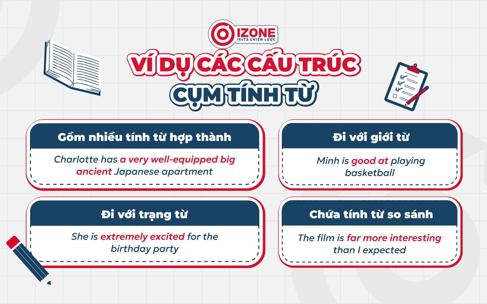 ví dụ cấu trúc cụm tính từ 