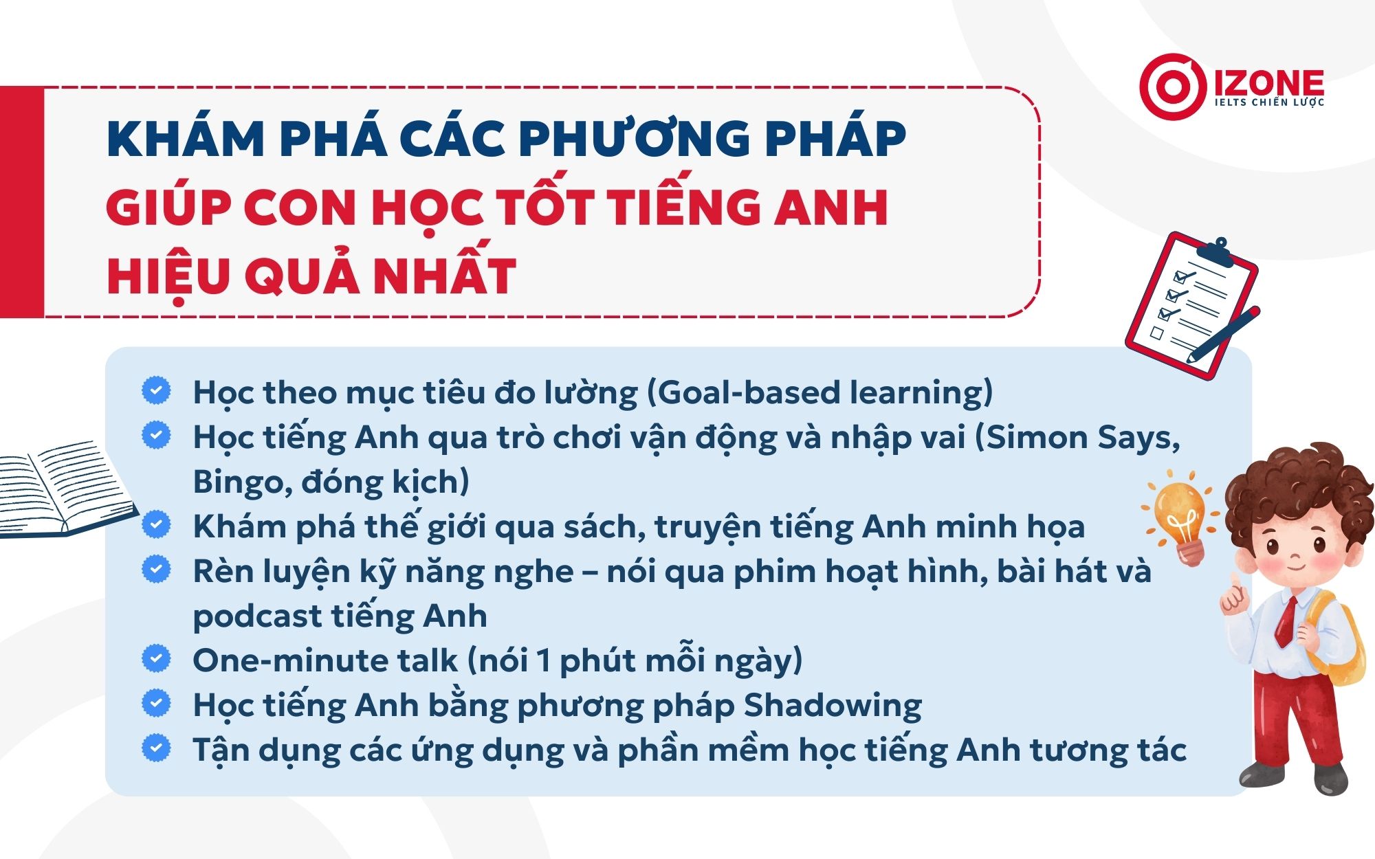 Khám phá các phương pháp giúp con học tốt tiếng Anh hiệu quả nhất