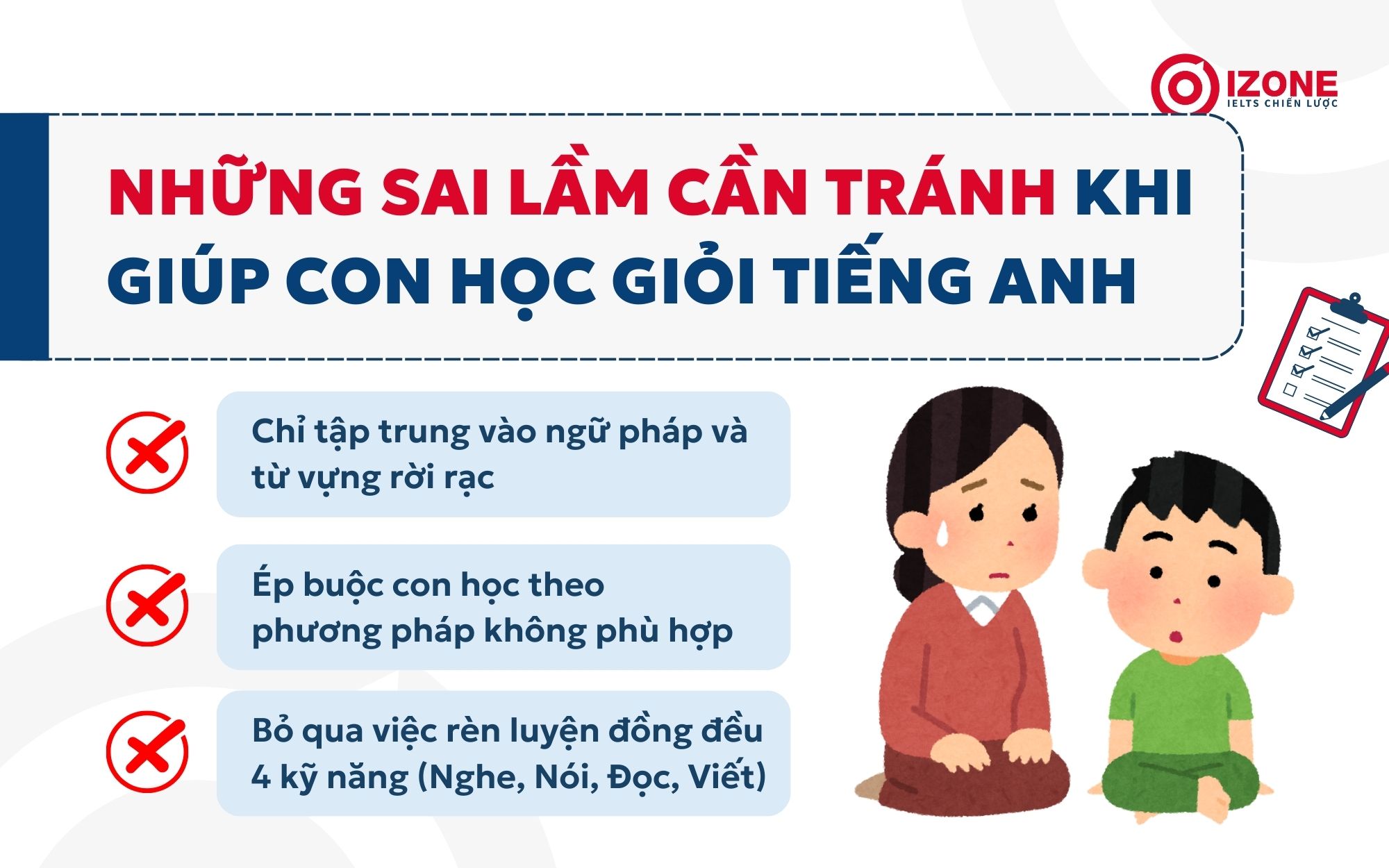 Những Sai Lầm Cần Tránh Khi Giúp Con Học Giỏi Tiếng Anh