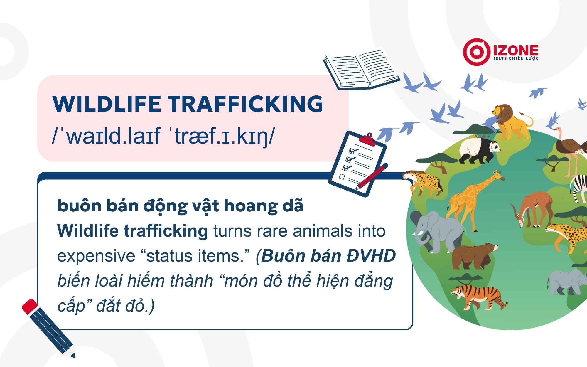 Wildlife trafficking là buôn bán động vật hoang dã