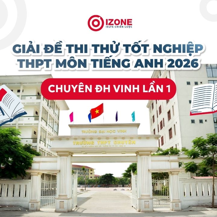Giải Đề thi thử tốt nghiệp THPT môn Anh 2026 – Chuyên ĐH Vinh lần 1