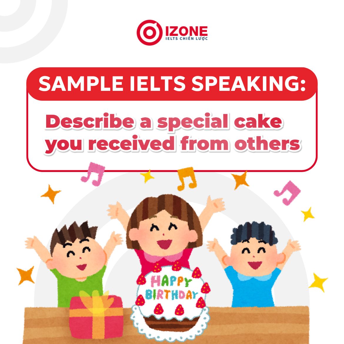 Sample IELTS Speaking: Describe a special cake you received from others