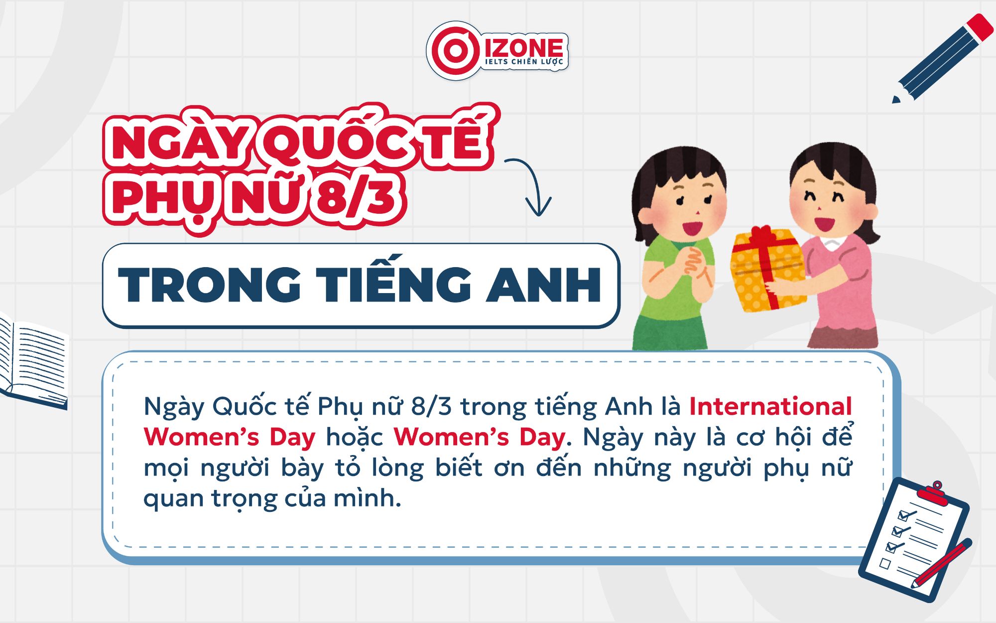 lời chúc 8/3 bằng tiếng Anh là gì?