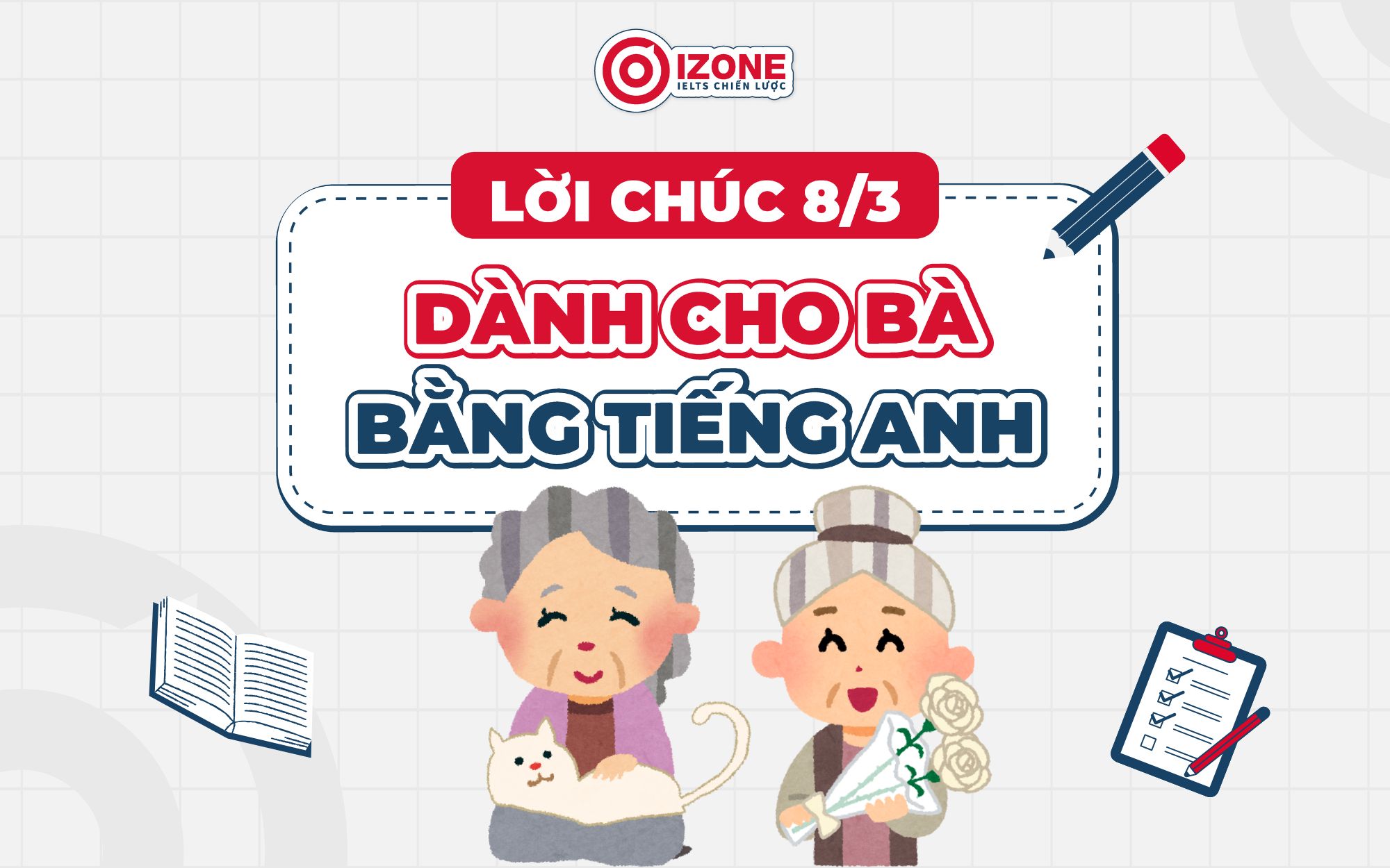 Lời chúc 8/3 bằng tiếng Anh cho bà