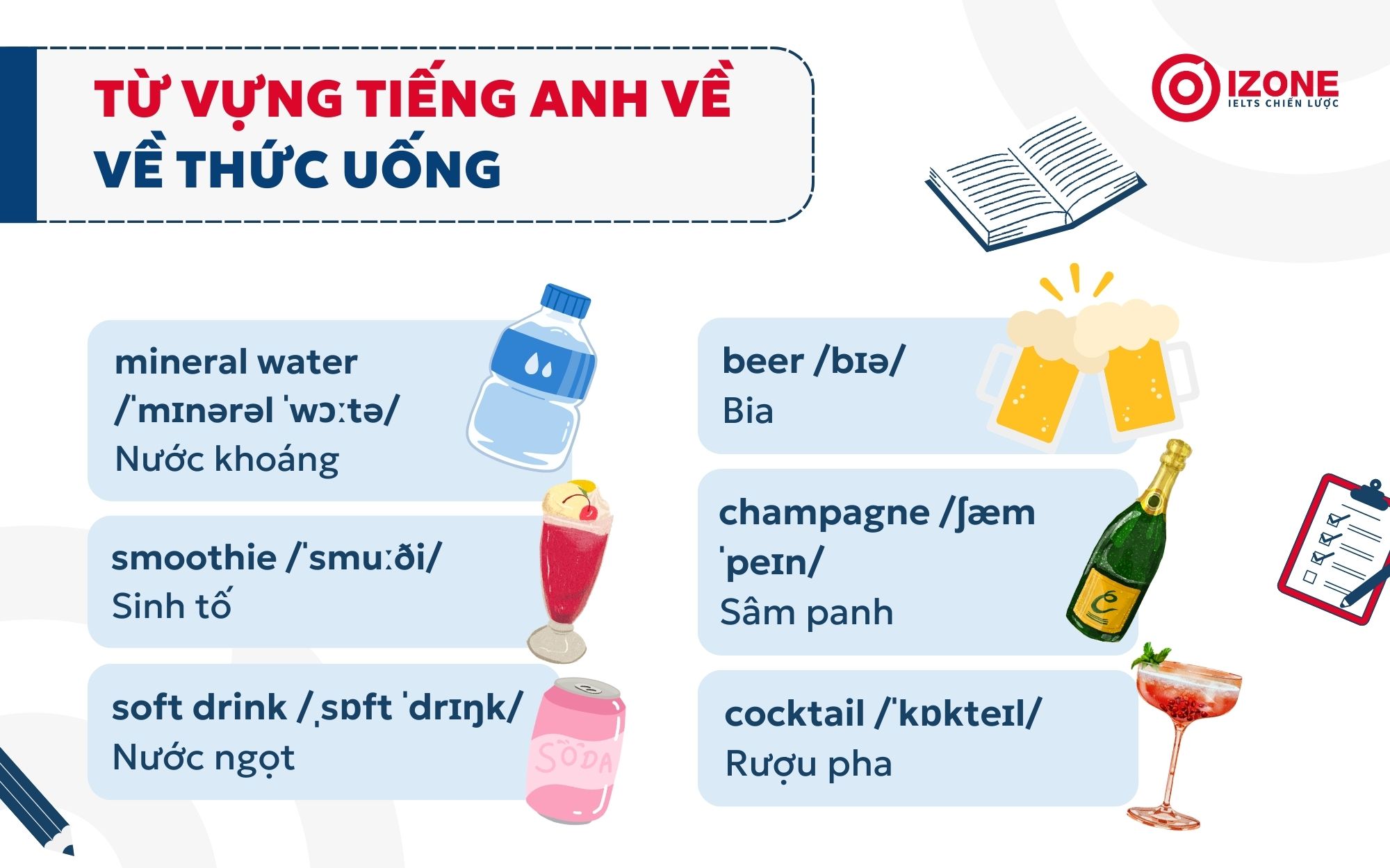 Từ vựng tiếng Anh về đồ ăn thức uống