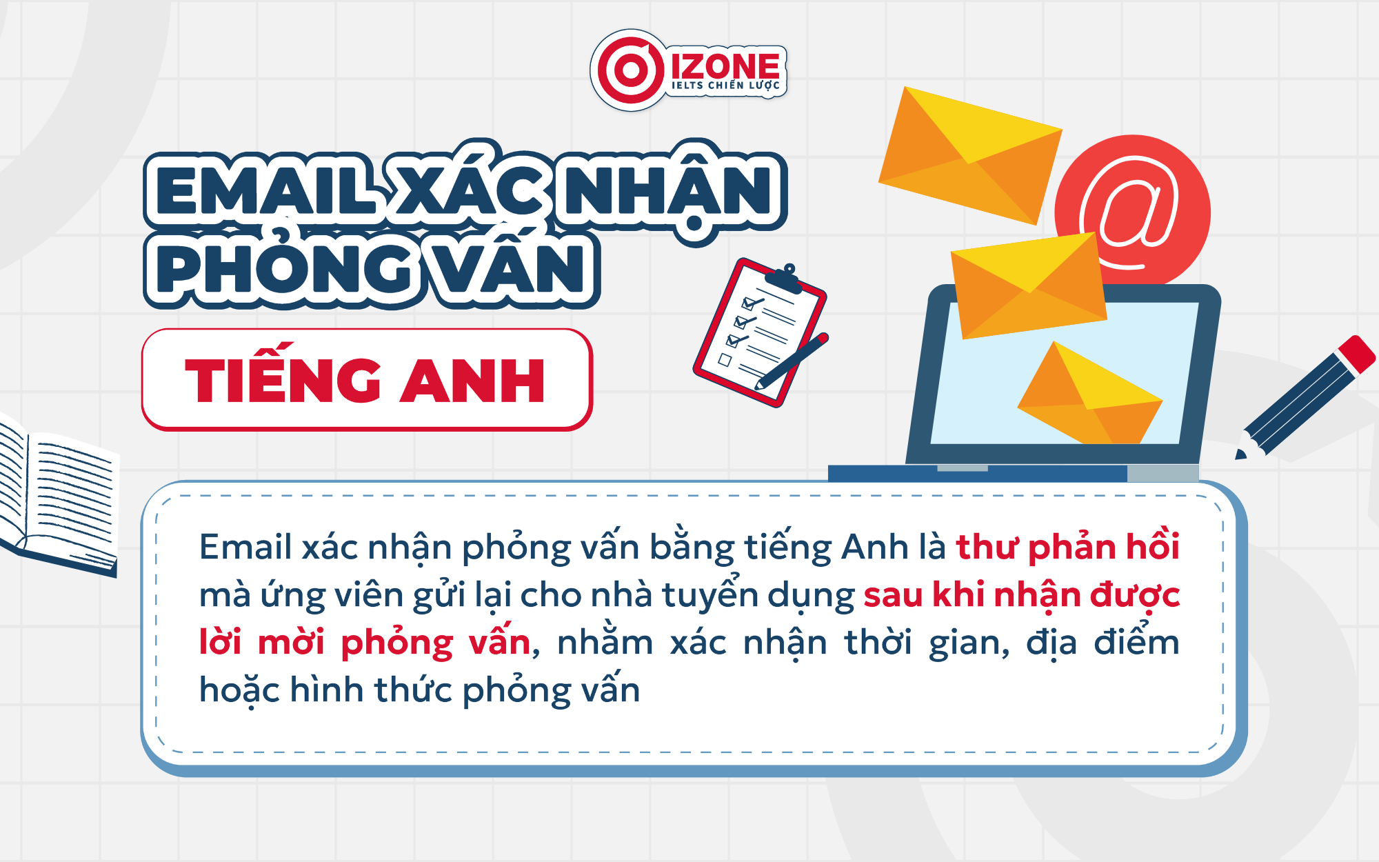 Viết email xác nhận phỏng vấn bằng tiếng Anh là gì
