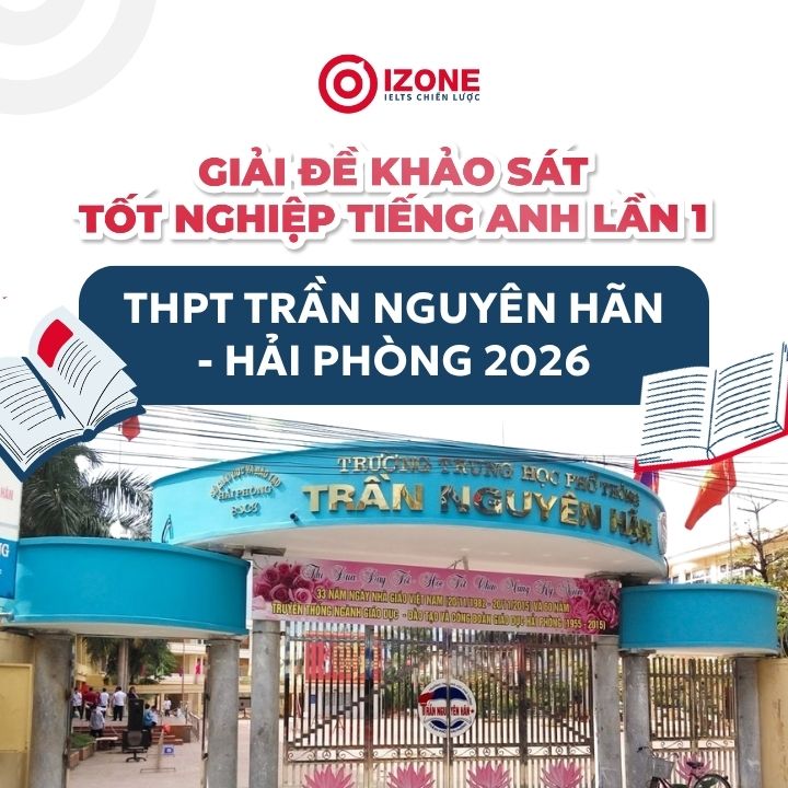 Giải đề khảo sát tốt nghiệp tiếng Anh lần 1 THPT Trần Nguyên Hãn – Hải Phòng 2026