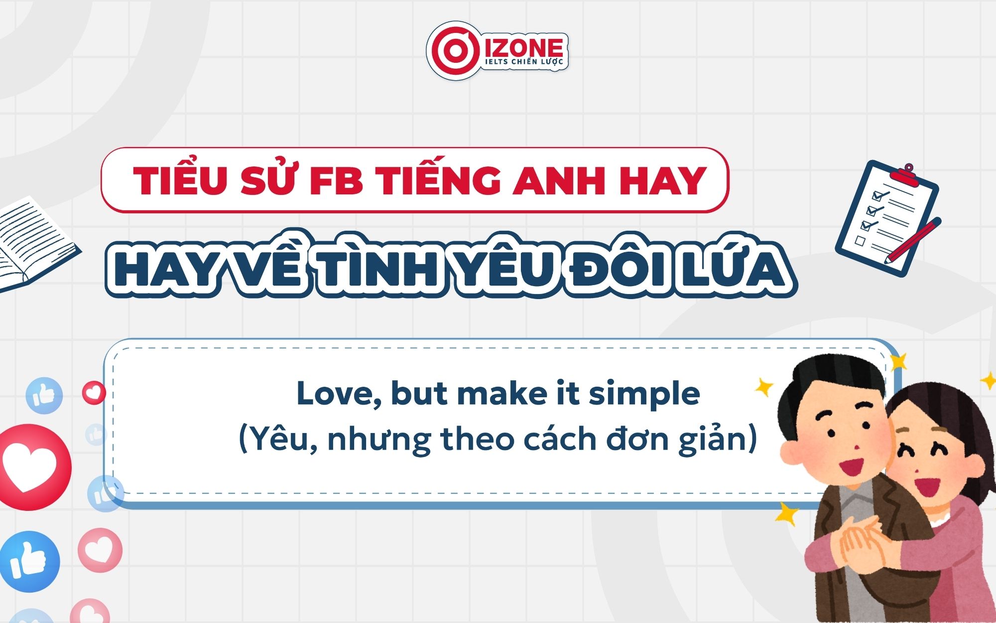 Tiểu sử FB tiếng Anh hay về tình yêu đôi lứa