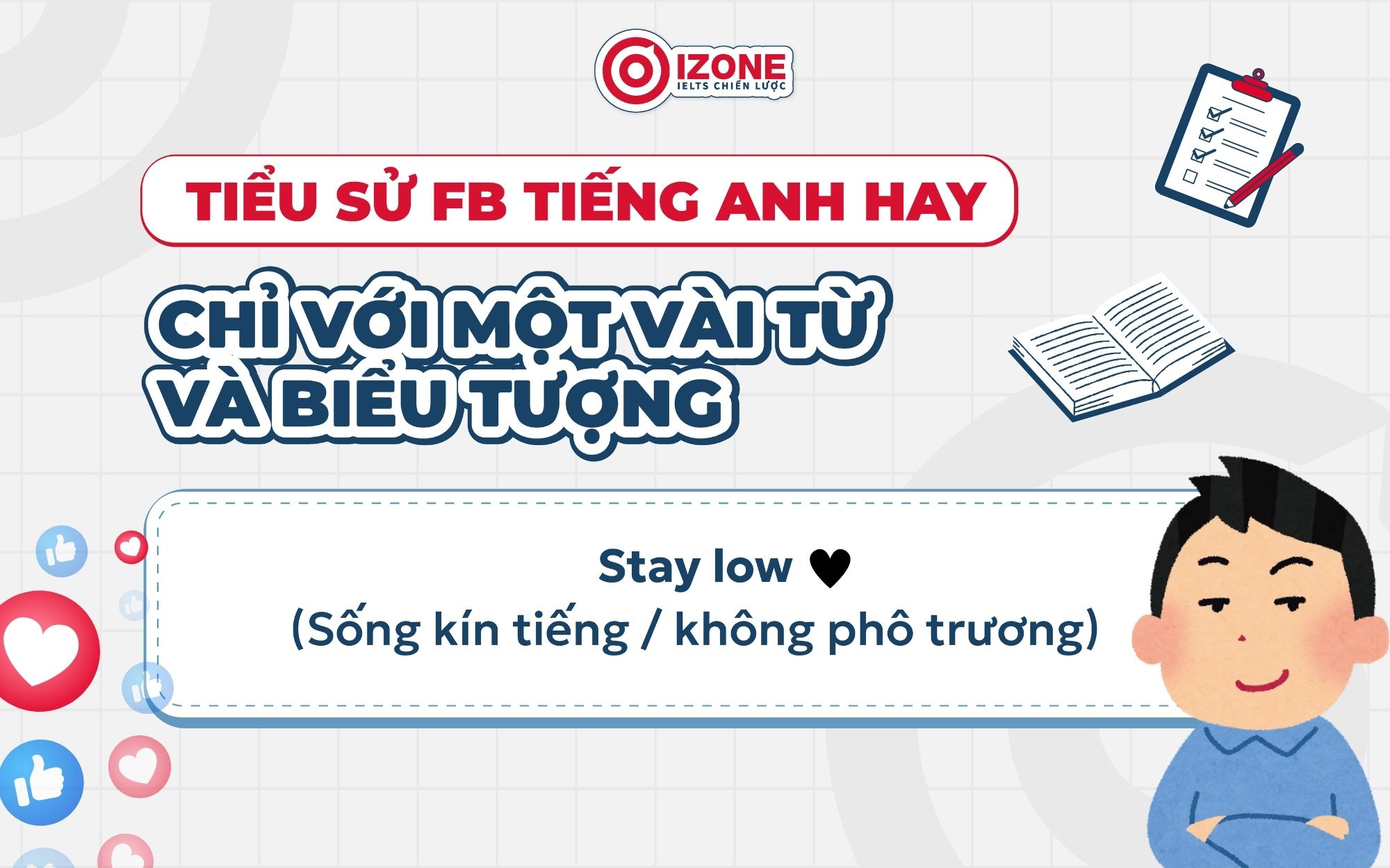 Tiểu sử FB tiếng Anh hay chỉ với một vài từ và biểu tượng