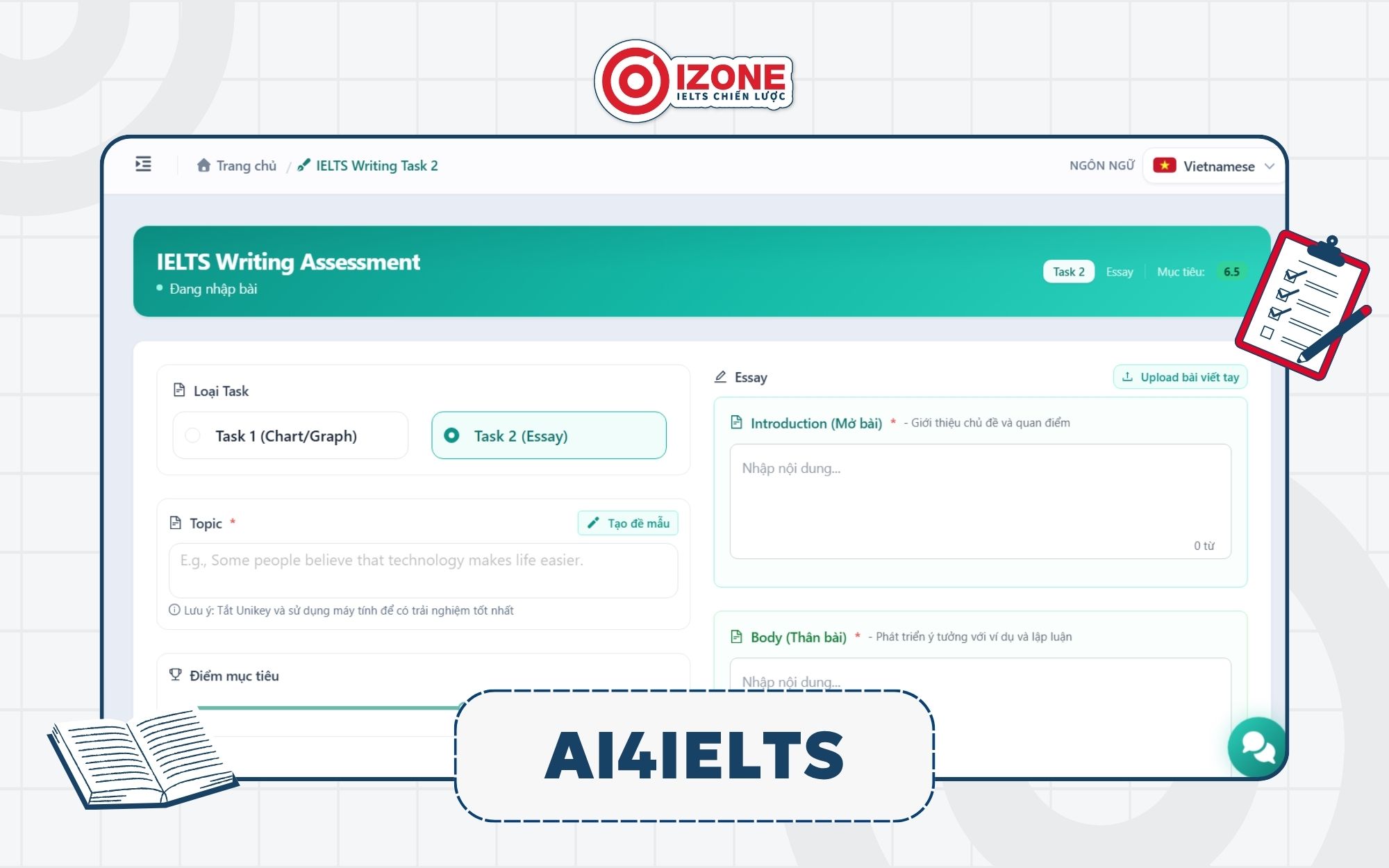 chấm điểm ielts writing