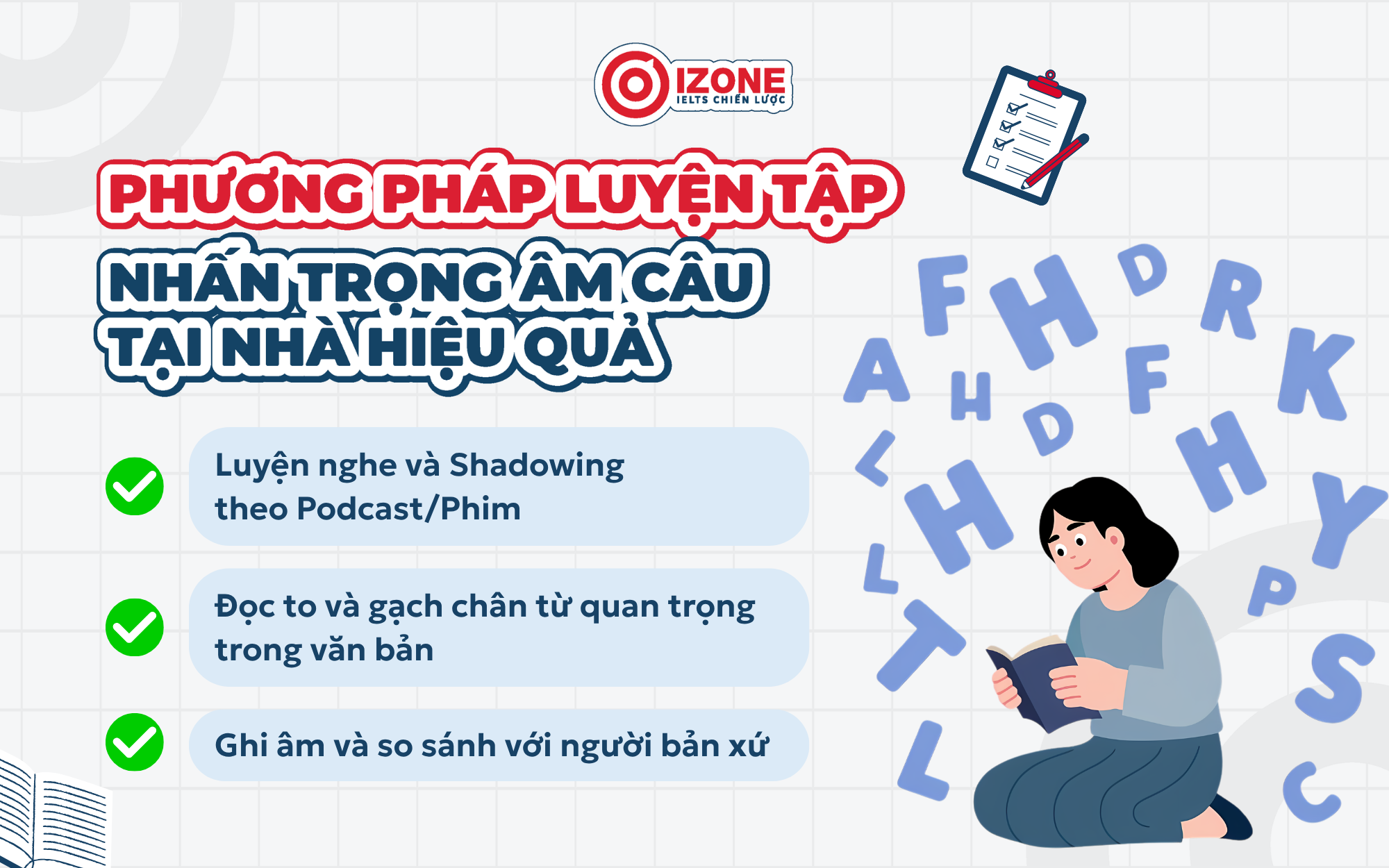 Phương pháp luyện tập nhấn trọng âm câu