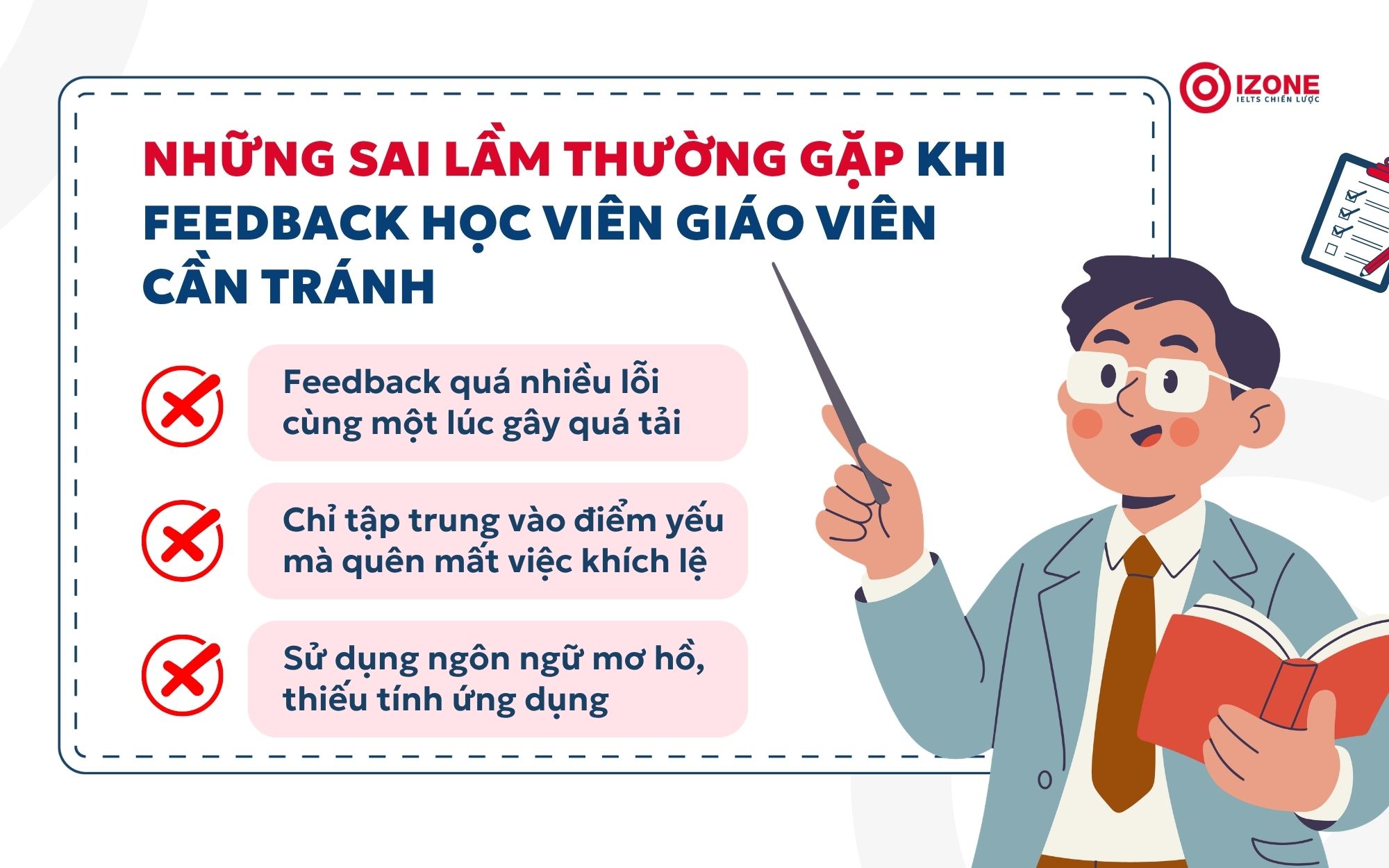 Những sai lầm thường gặp khi feedback học viên giáo viên cần tránh