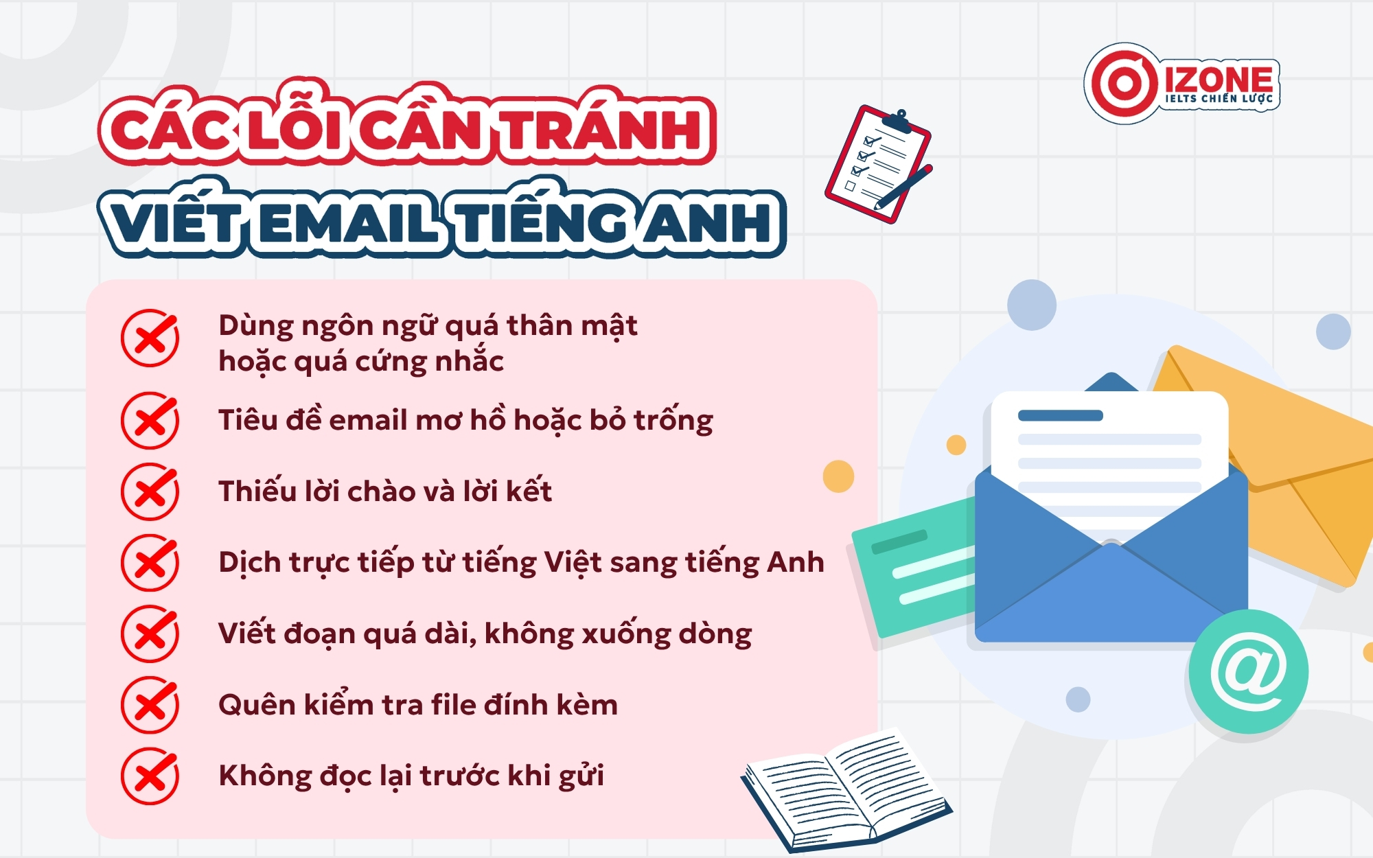 Những lỗi cần tránh khi viết email tiếng Anh