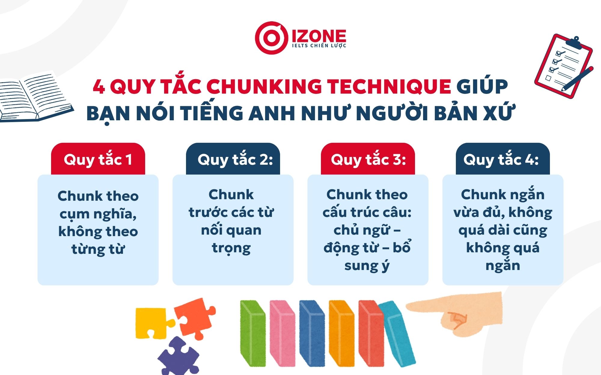 4 Quy tắc Chunking technique giúp bạn nói tiếng Anh như người bản xứ