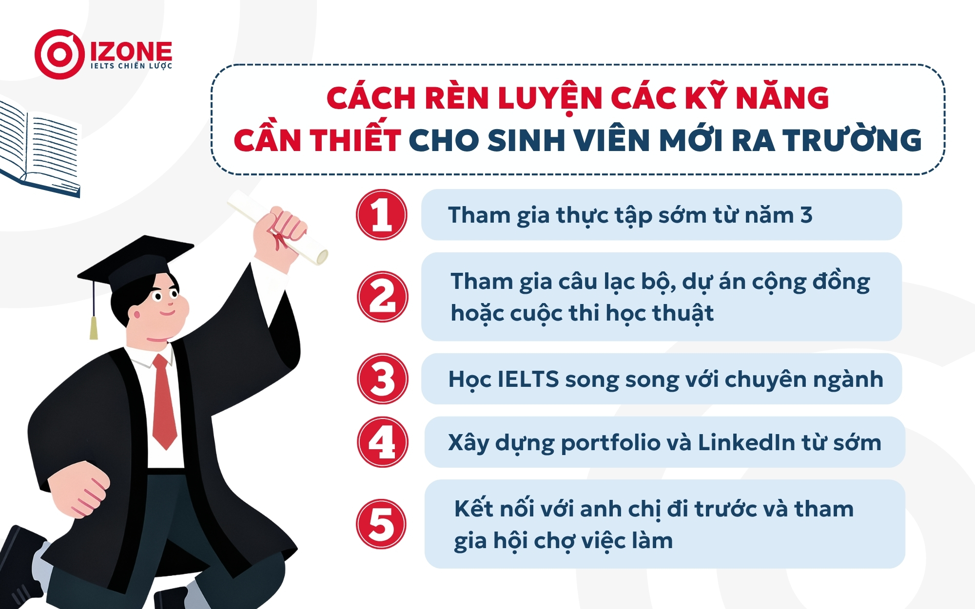 Cách rèn luyện kỹ năng cần thiết cho sinh viên mới ra trường.