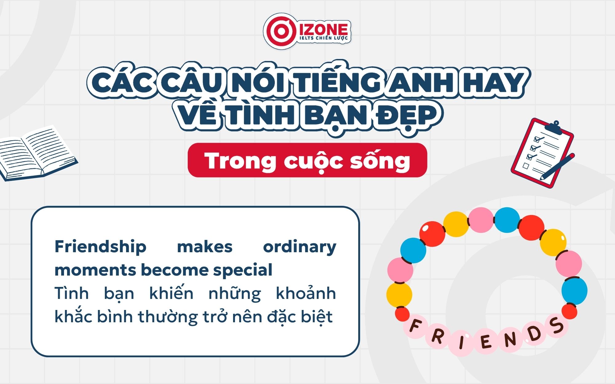 Câu nói tiếng Anh hay về tình bạn đẹp trong cuộc sống