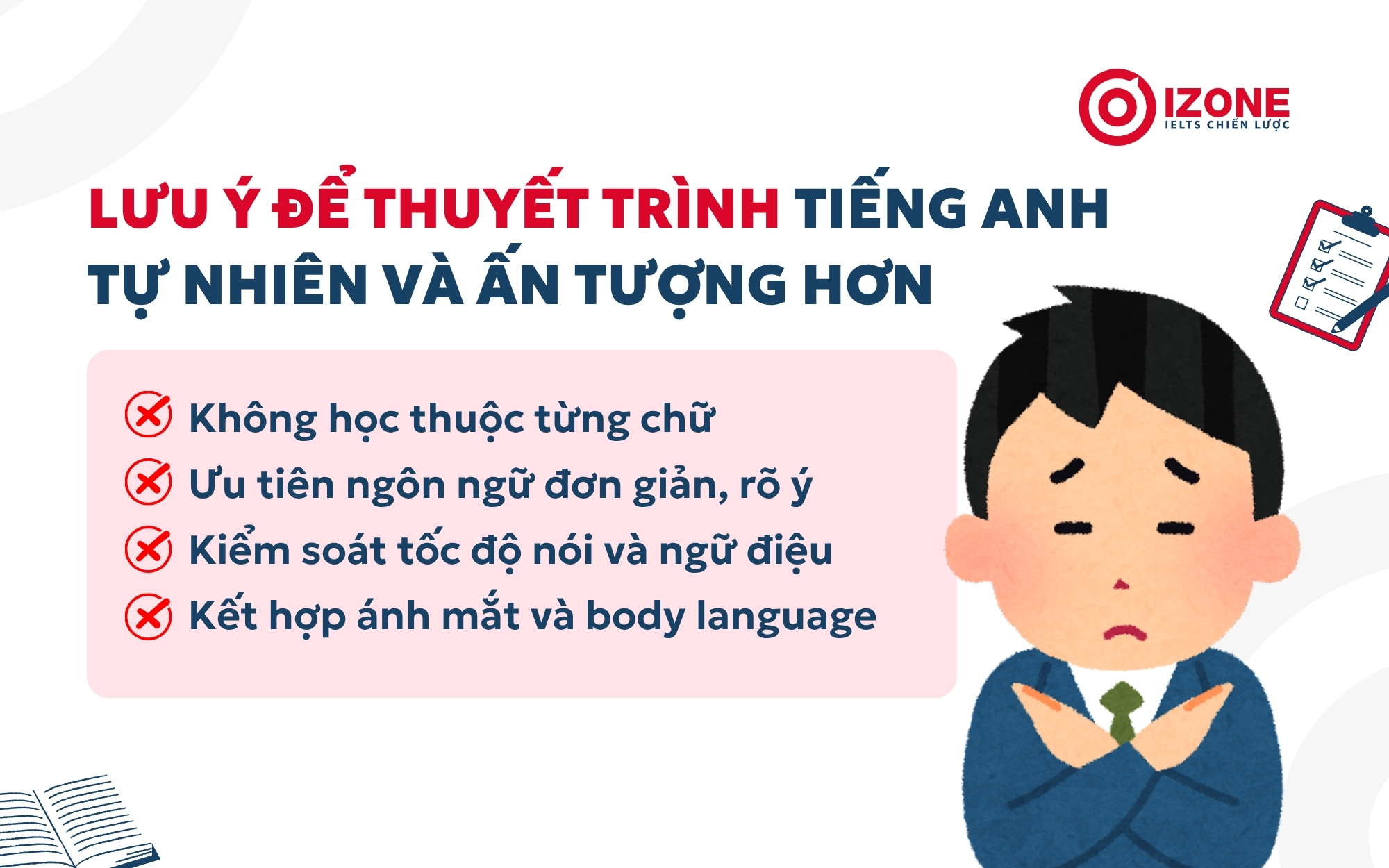 Lưu ý giúp thuyết trình tiếng Anh tự nhiên và ấn tượng hơn