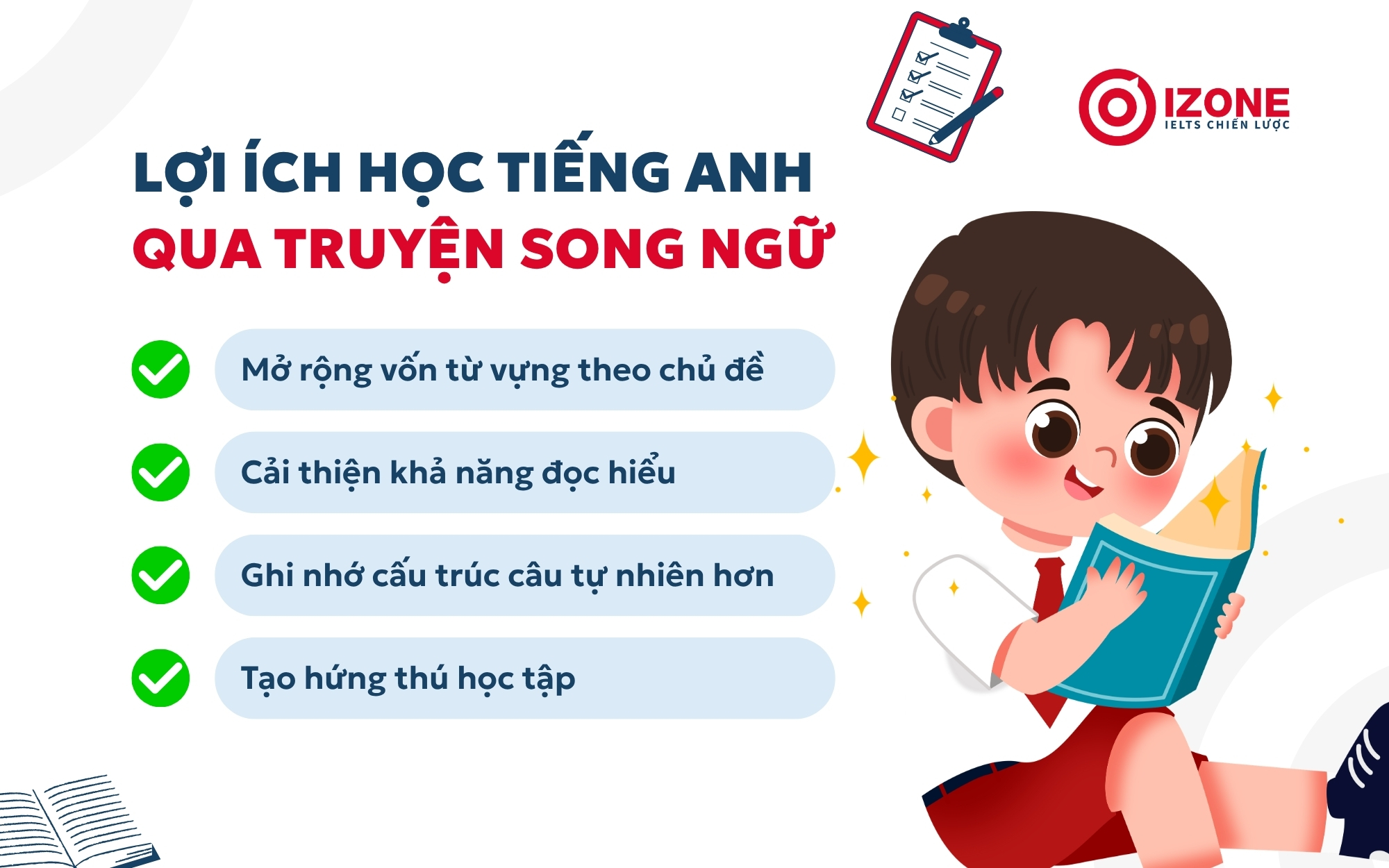 Lợi ích học tiếng Anh qua truyện song ngữ anh việt