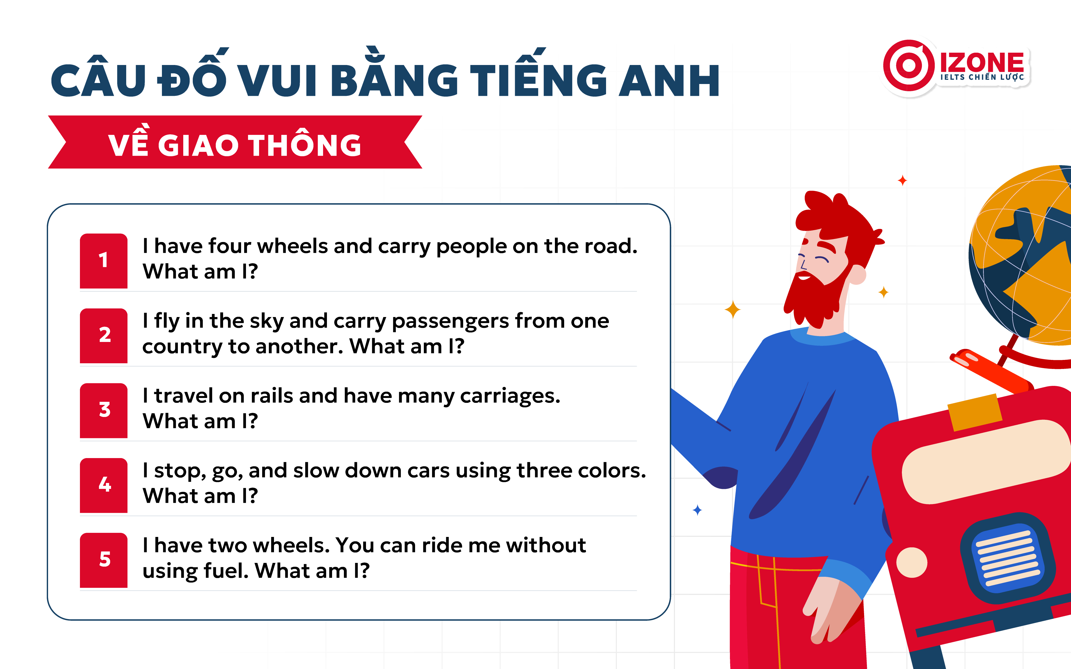 các câu đố vui bằng tiếng Anh về giao thông