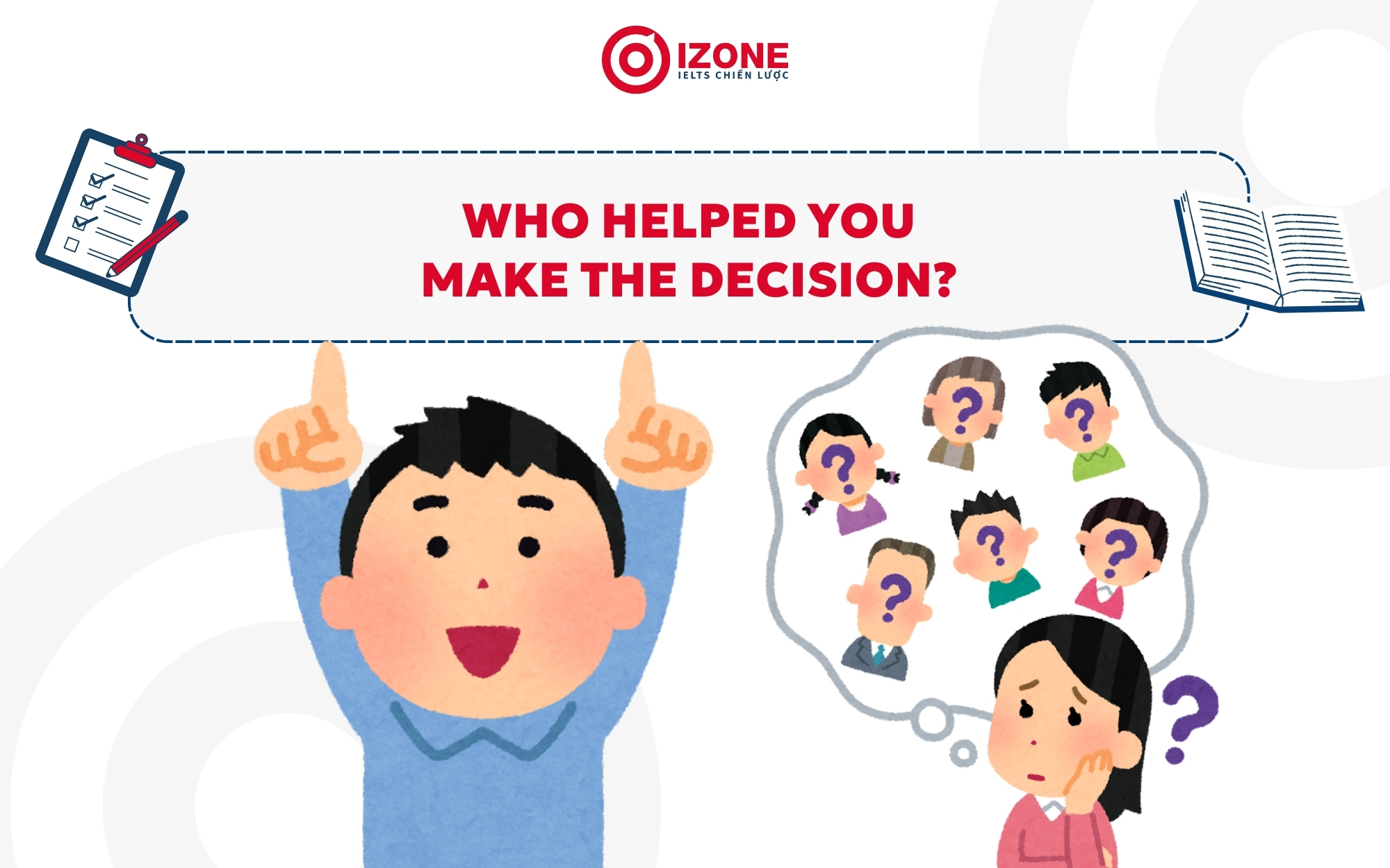 Describe a good decision you made recently – người giúp bạn đưa ra quyết định